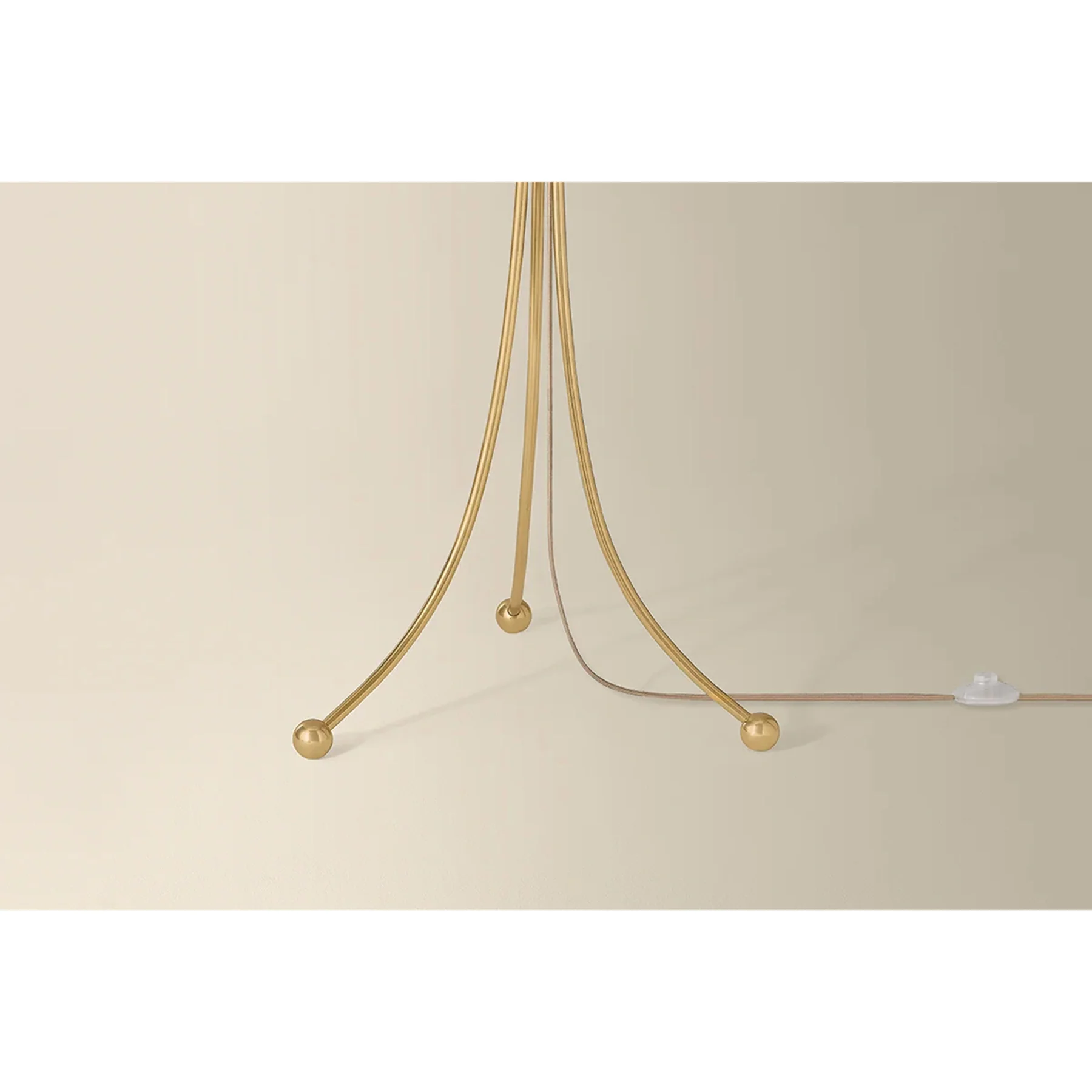 Katya Floor Lamp, Aged Brass - Image 4