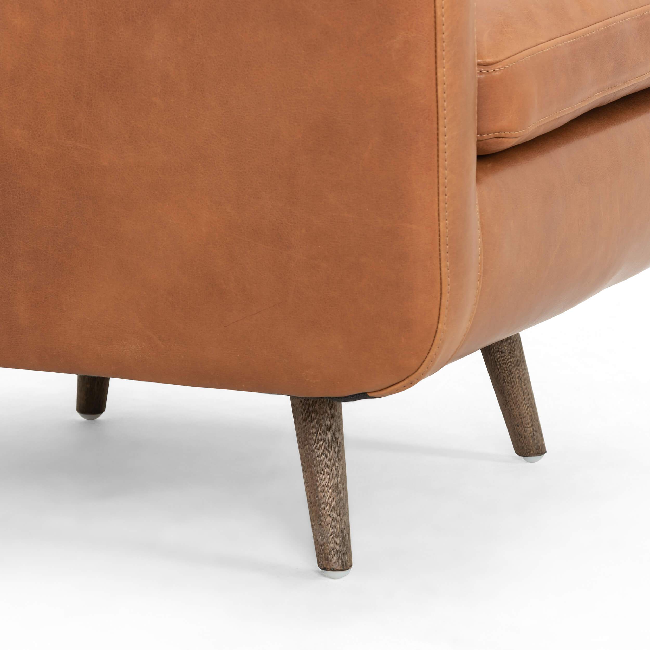 Kaya Leather Swivel Chair, Haven Tobacco by Four Hands - Image 8