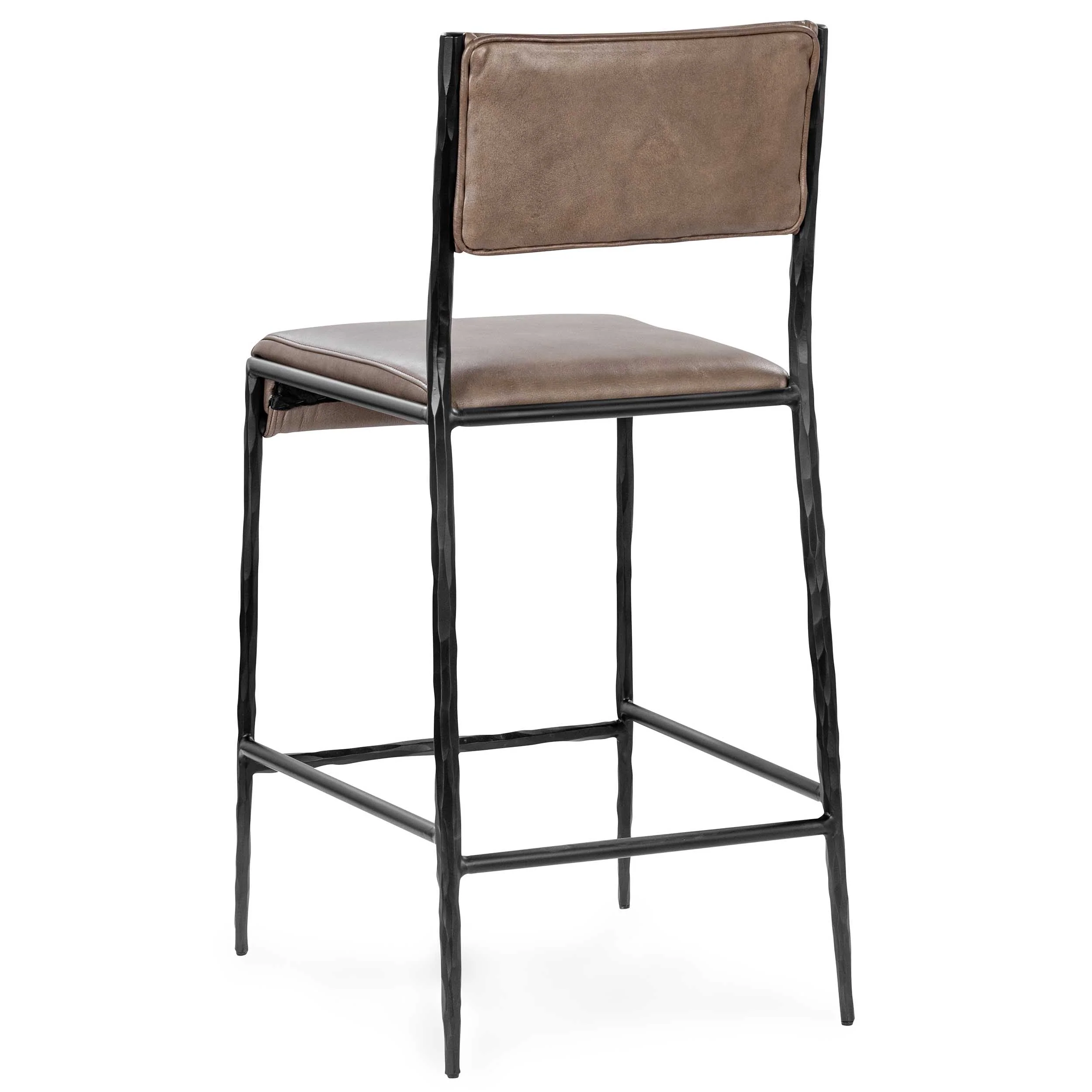 Kayne Leather Counter Stool, Sand - Image 4