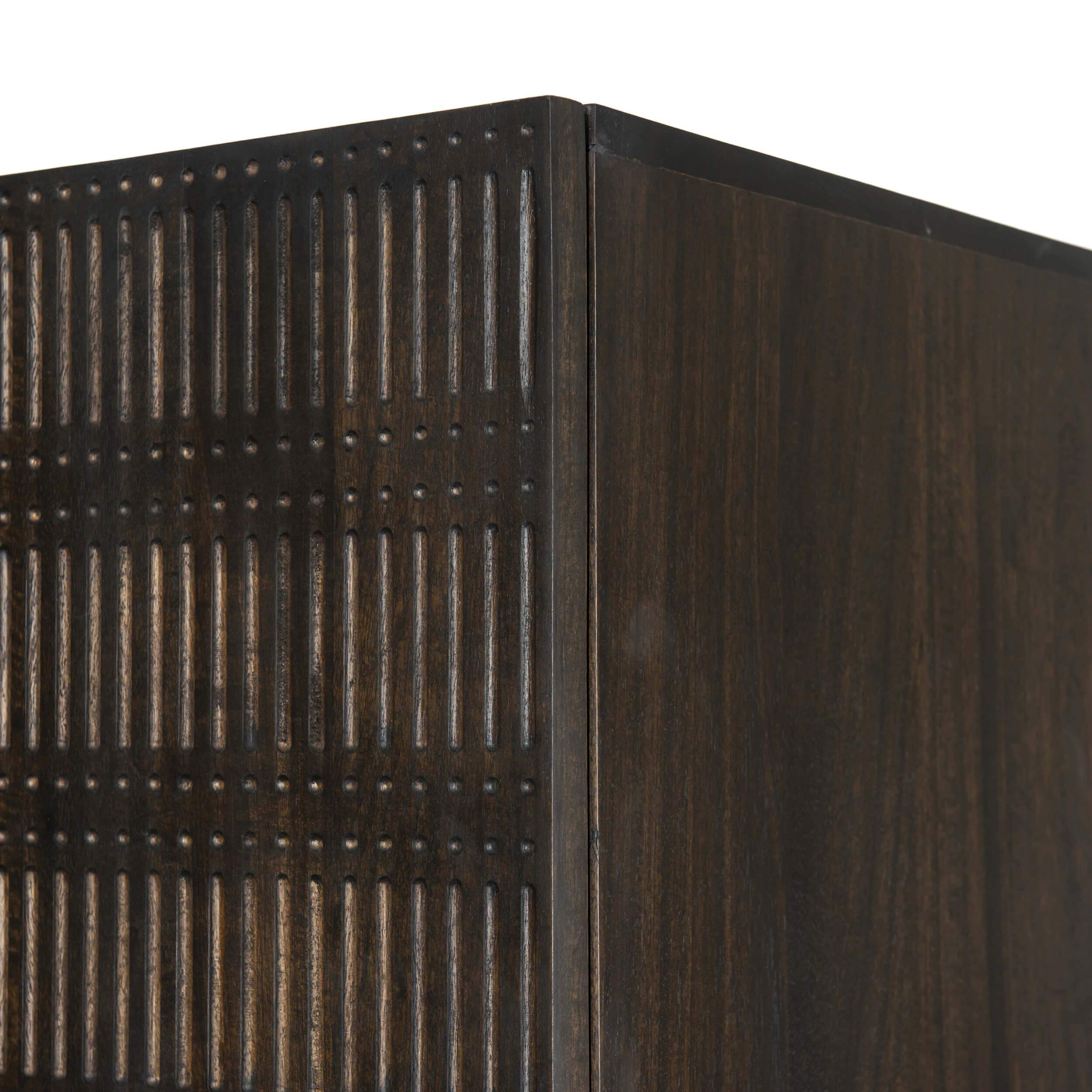 Kelby Cabinet, Carved Vintage Brown by Four Hands - Image 4