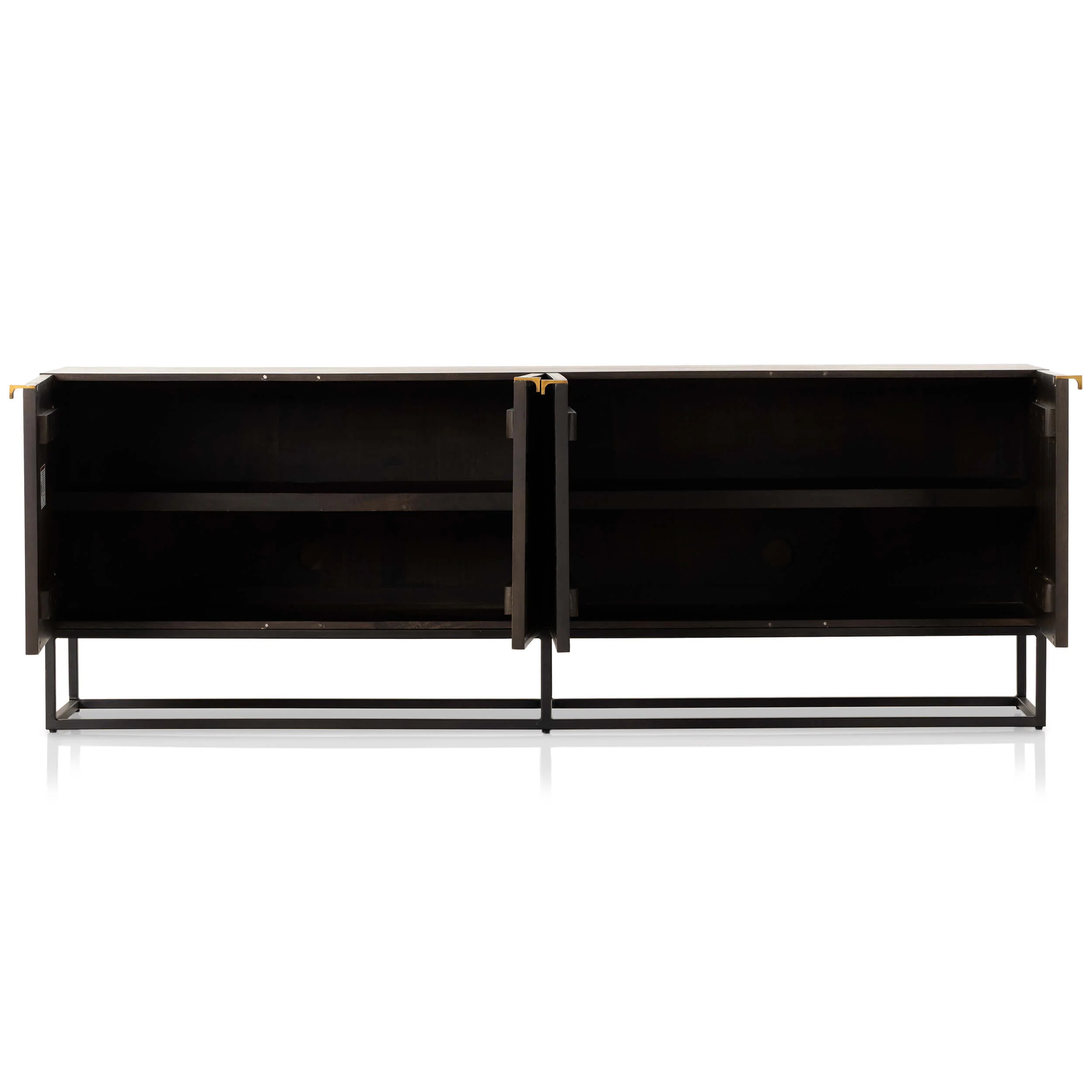 Kelby Closed Media Console, Vintage Brown by Four Hands - Image 5