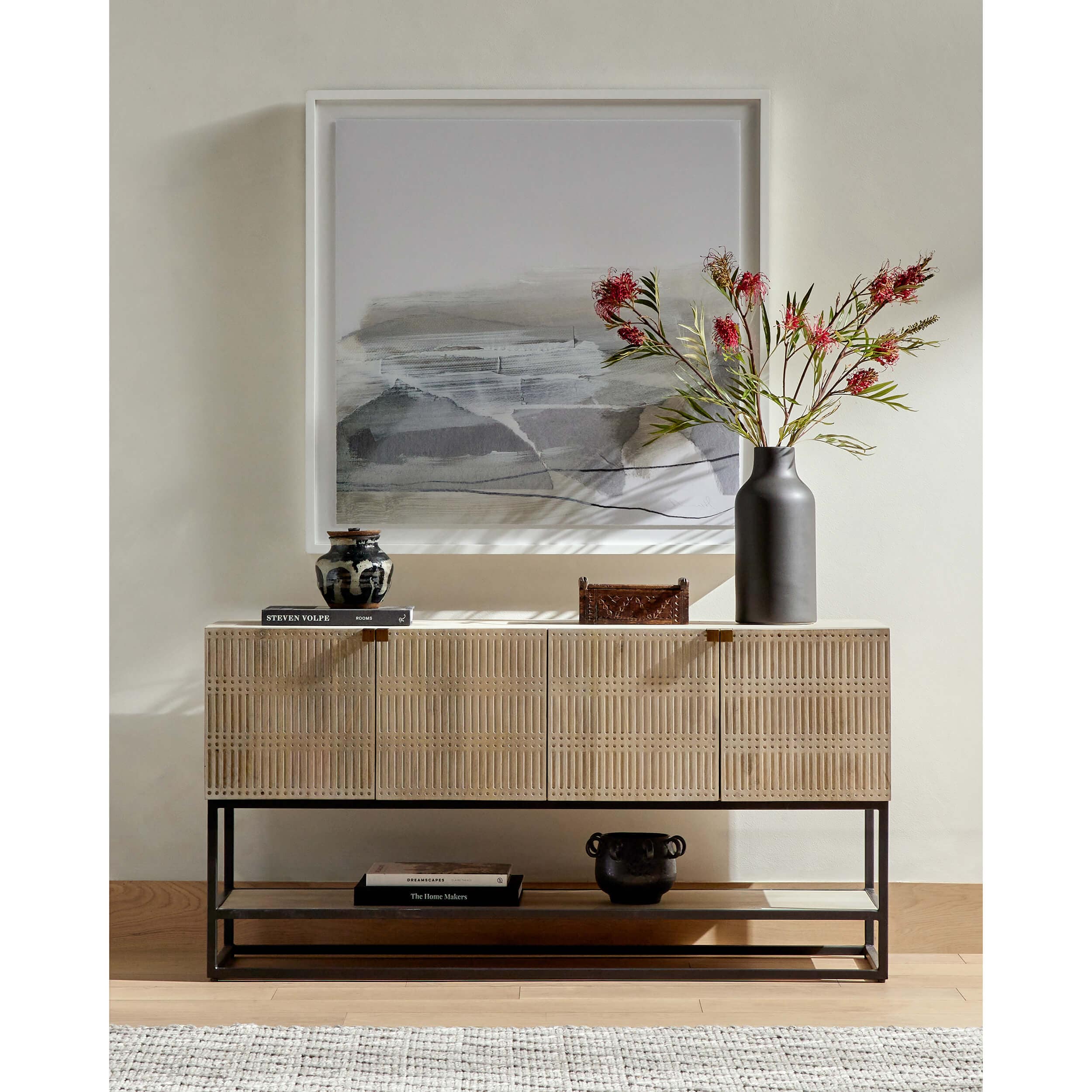 Kelby Small Media Cabinet, Light Wash by Four Hands - Image 6