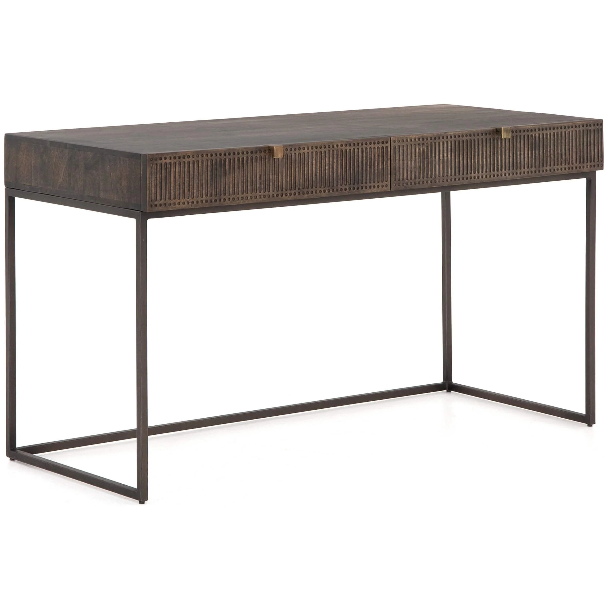 Kelby Writing Desk, Carved Vintage Brown by Four Hands