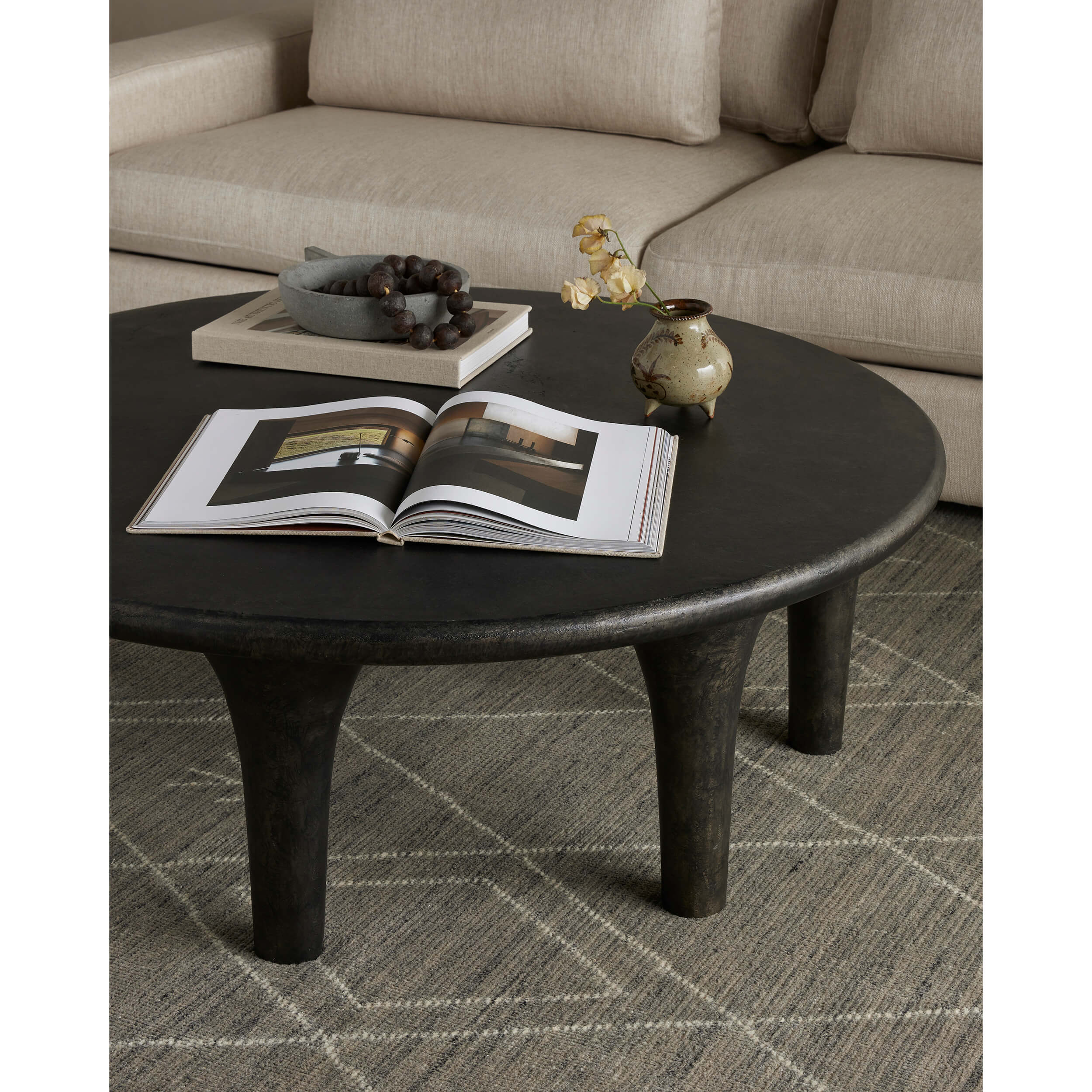 Kelden Coffee Table, Raw Black by Four Hands - Image 4