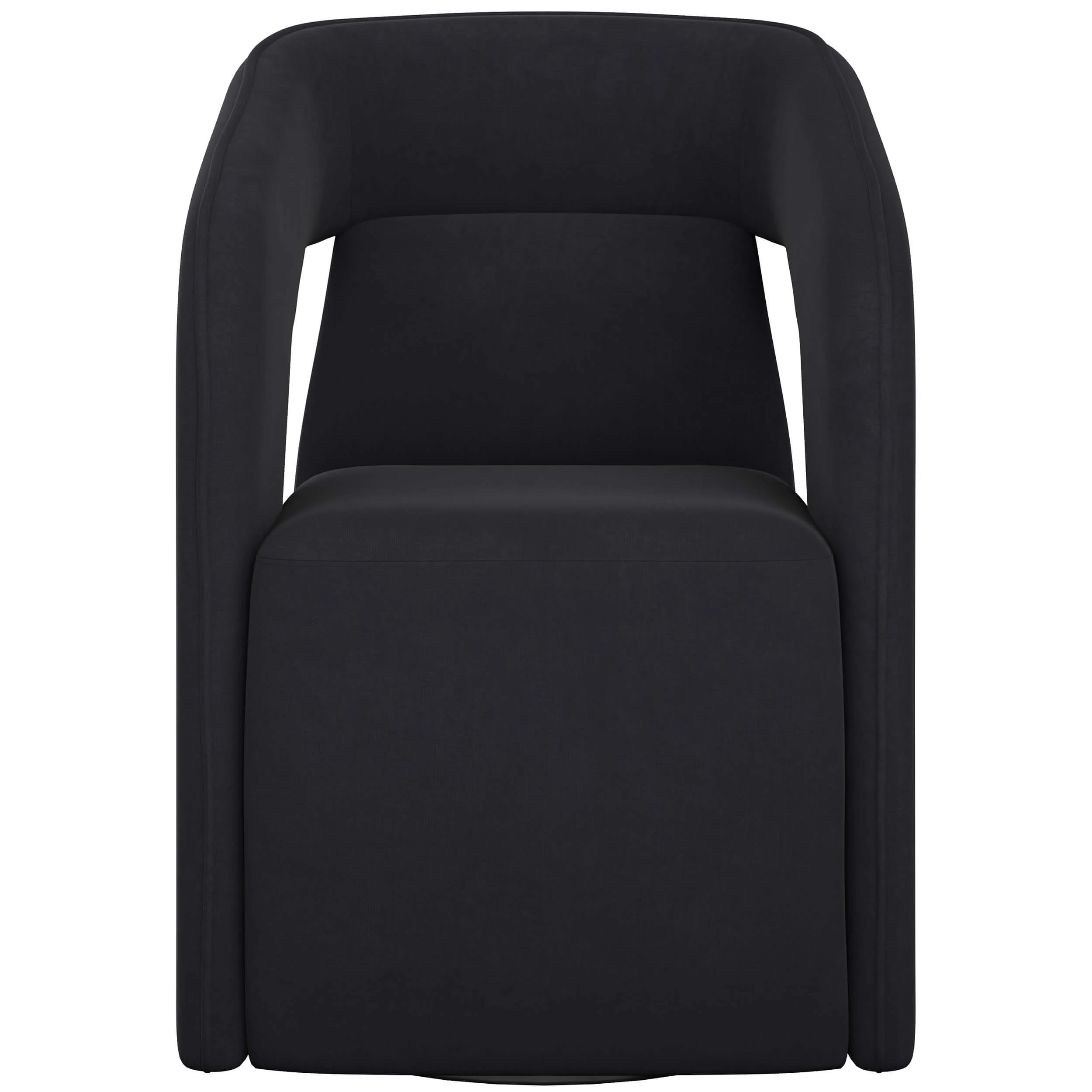 Kendrick Wheeled Dining Chair, Abbington Black - Image 2