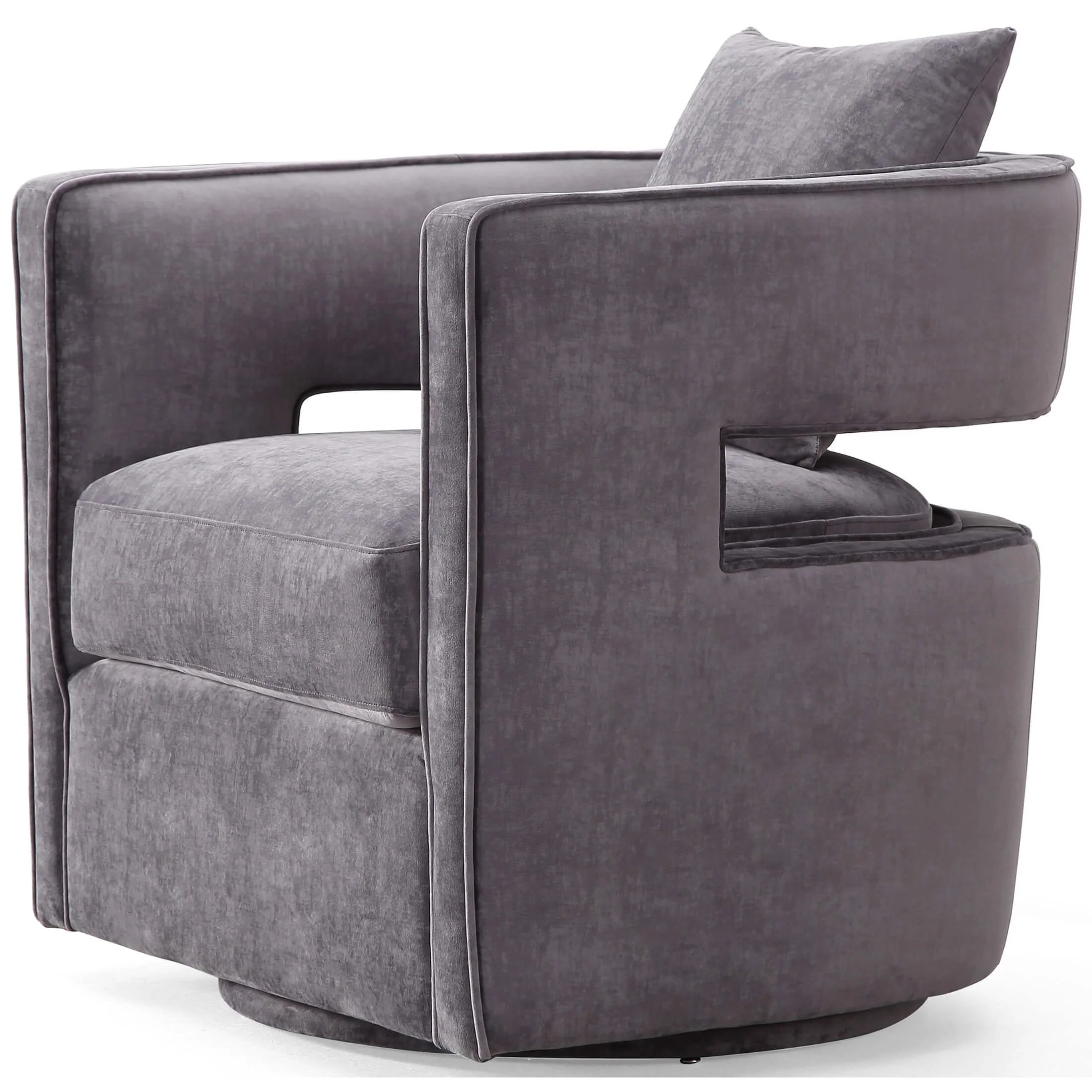 Kenneth Swivel Chair, Grey - Image 3