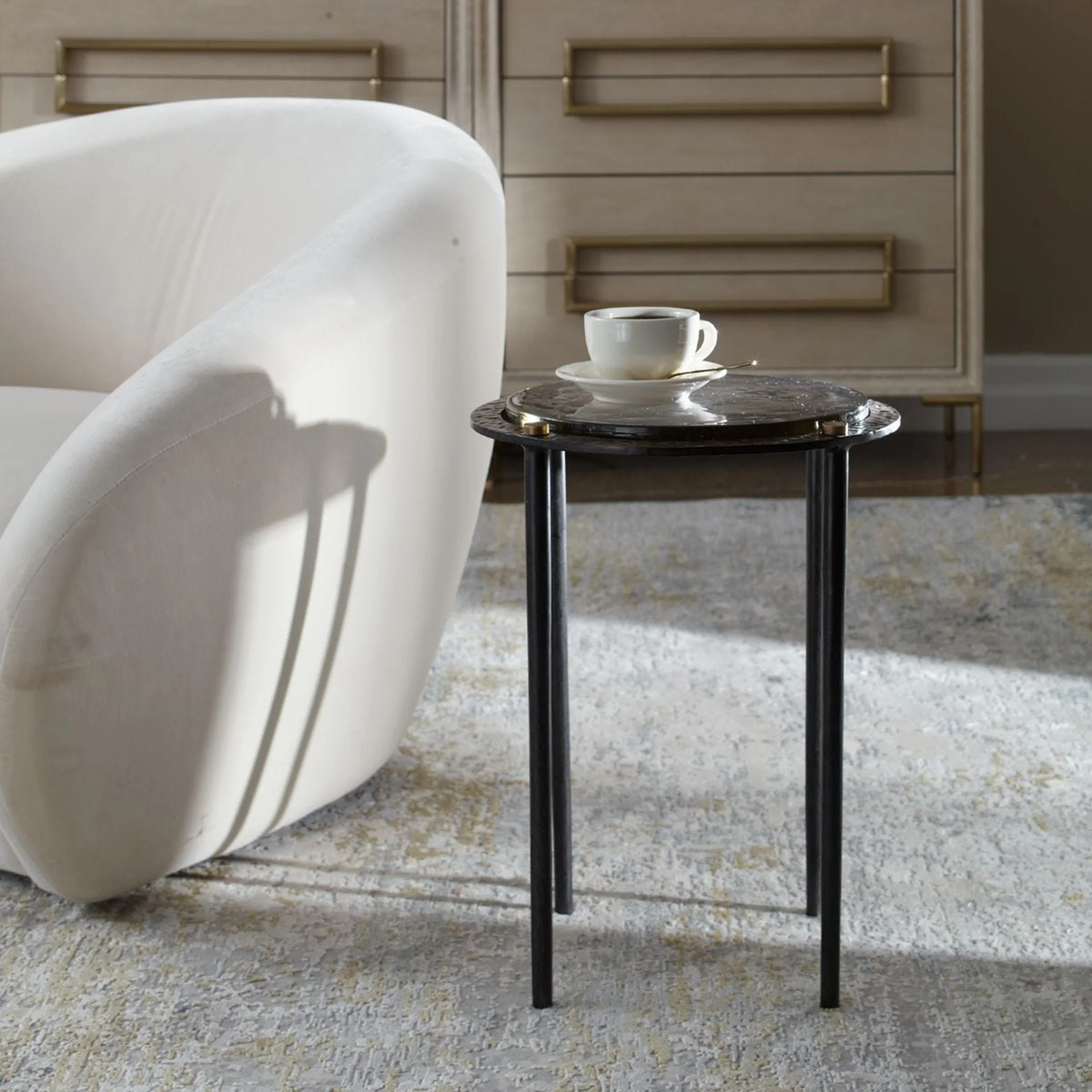 Kennington Accent Table, Rubbed Dark Bronze - Image 5