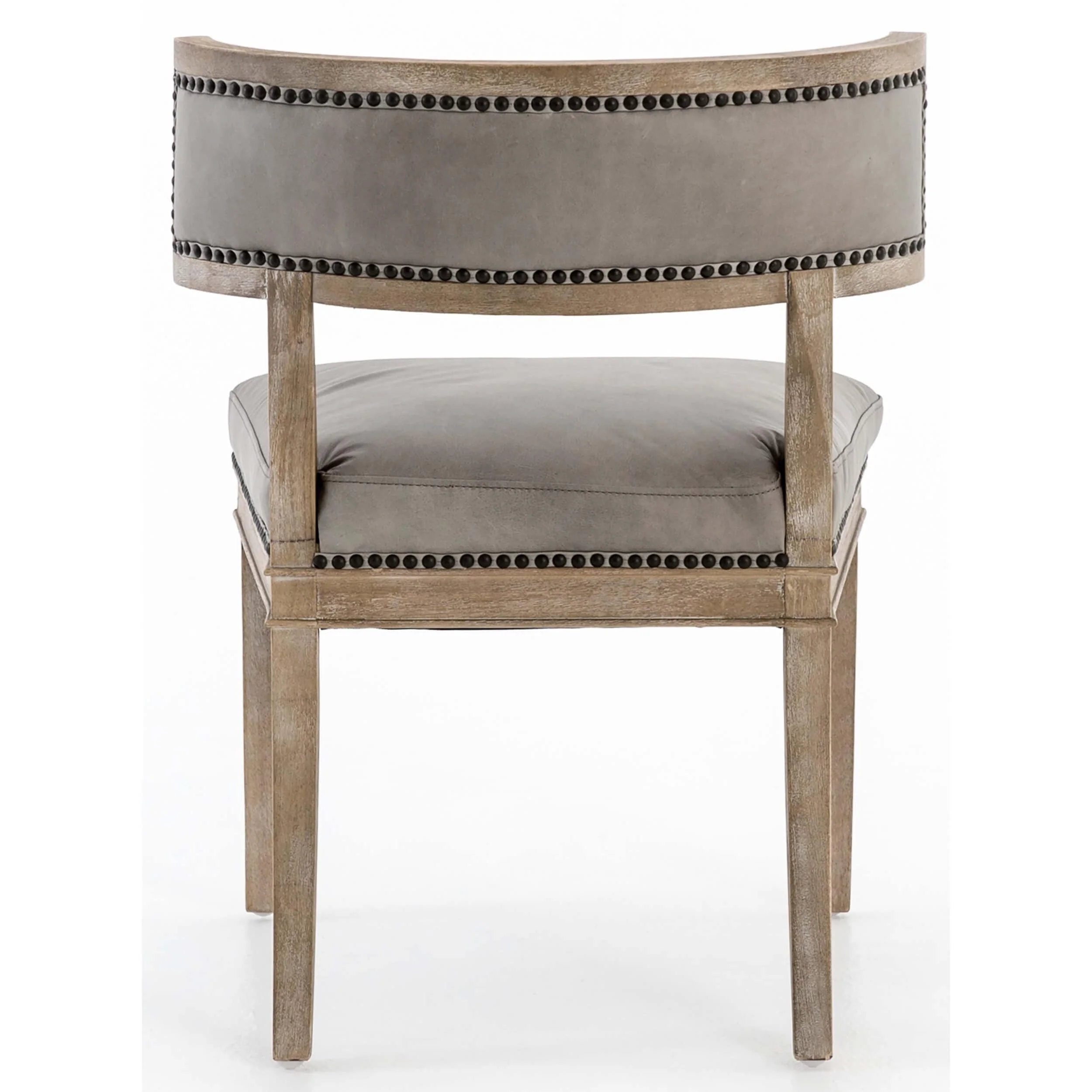 Carter Leather Dining Chair, Light Grey, Set of 2 by Four Hands - Image 4