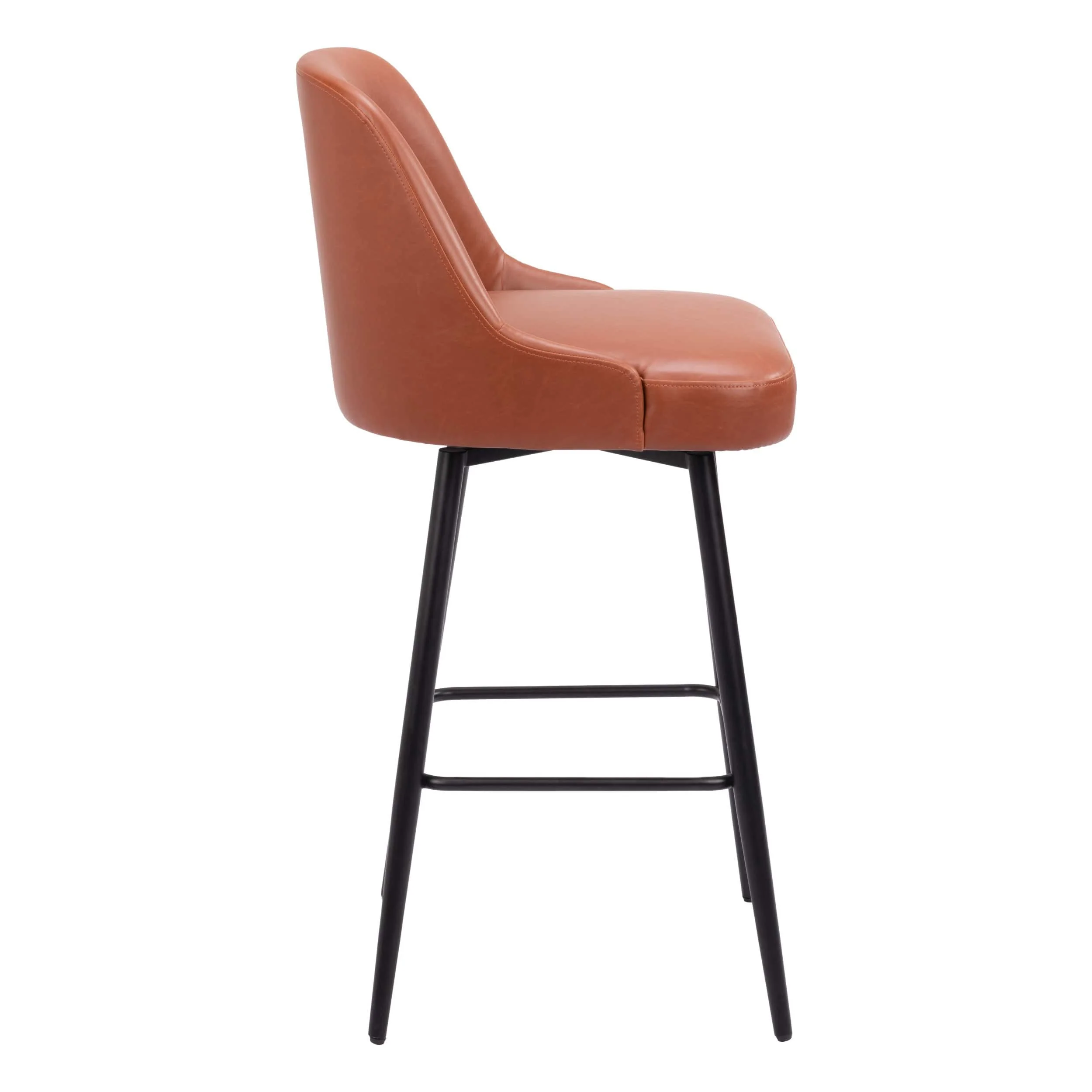 Keppel Swivel Bar Stool, Brown - Image 4