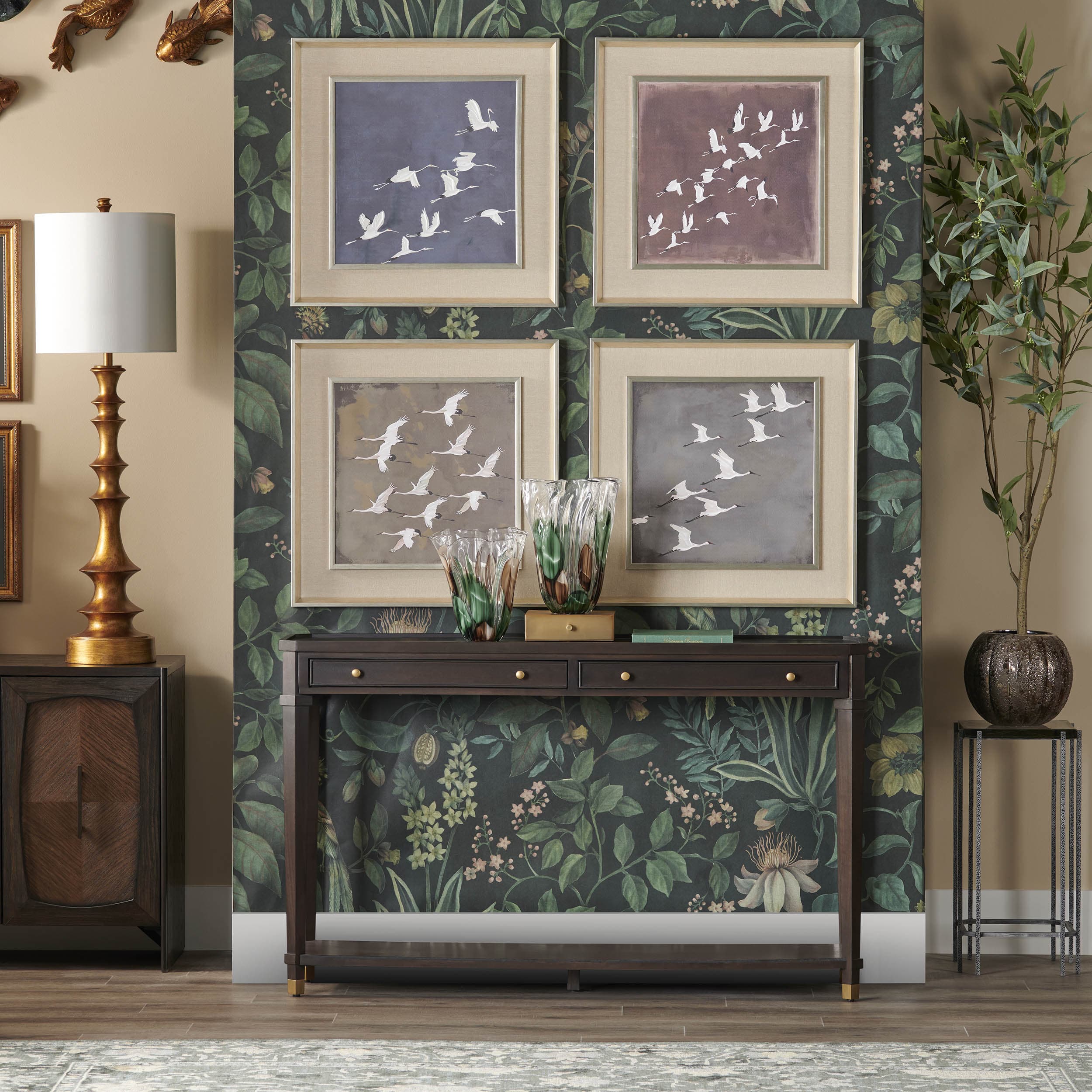 Carrington Console Table, Dark Brown - Image 3