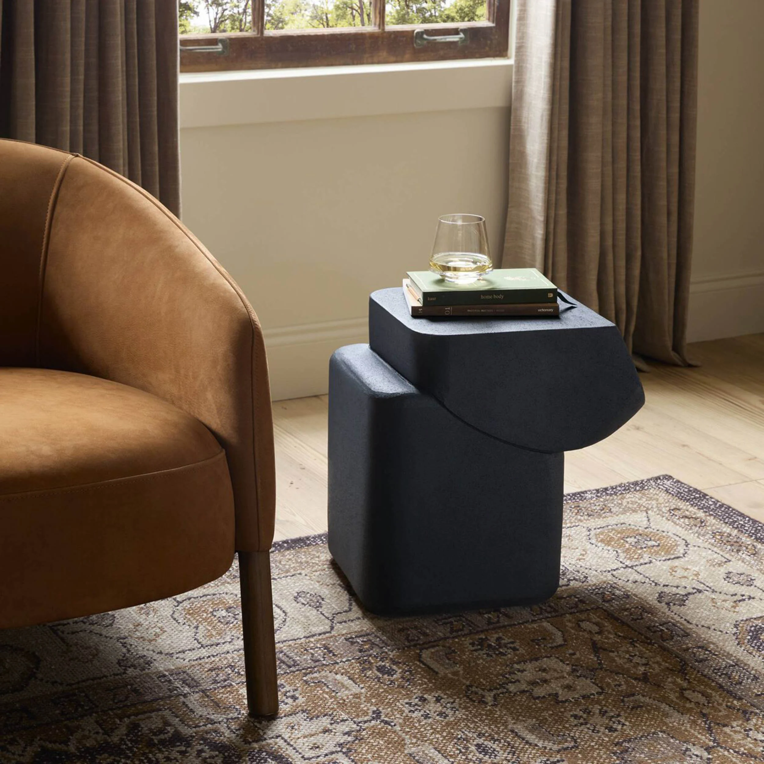 Camille End Table, Black by Four Hands - Image 5