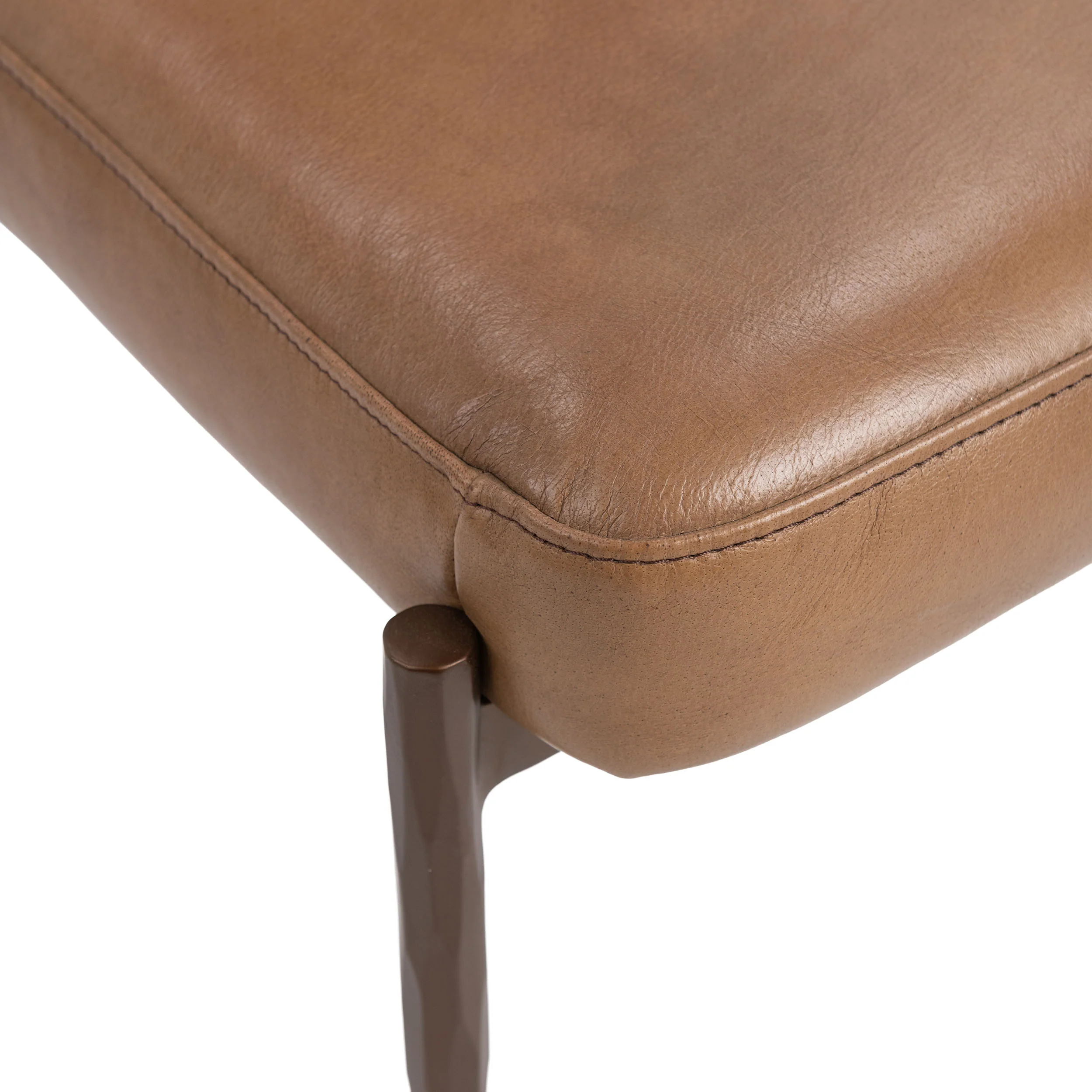 Kester Leather Dining Chair Set of 2, Tan - Image 4