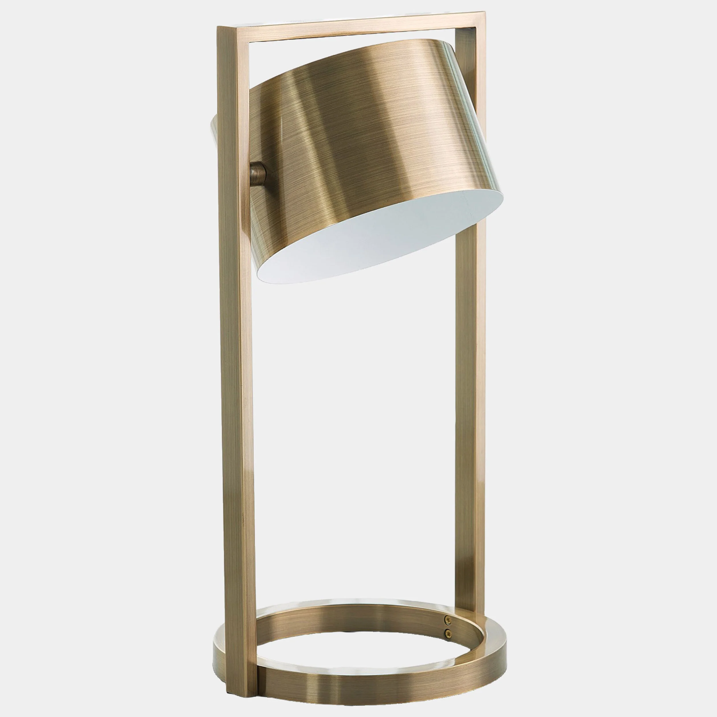 Key Light Table Lamp, Antique Brass