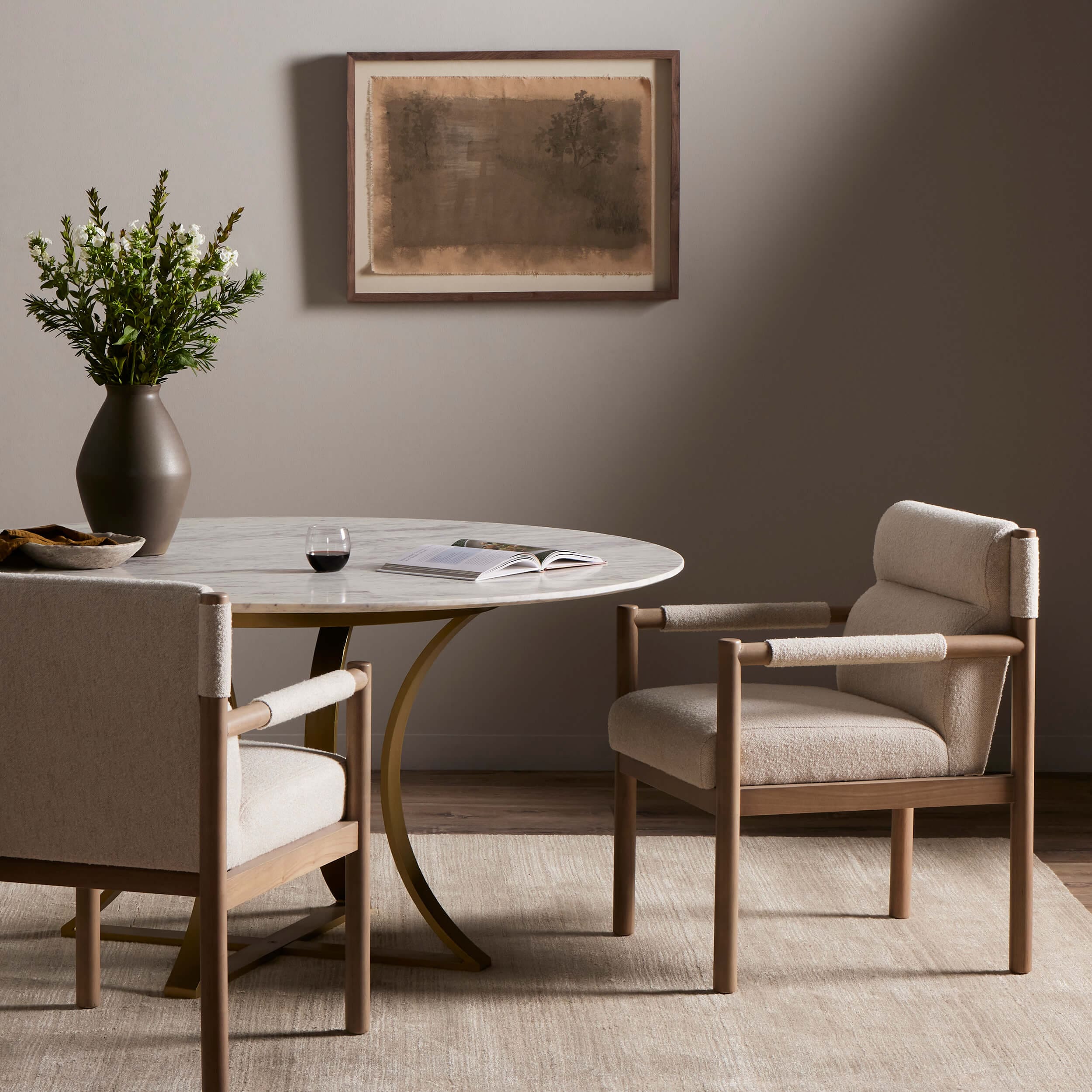 Kiano Dining Arm Chair, Charter Oatmeal by Four Hands - Image 5