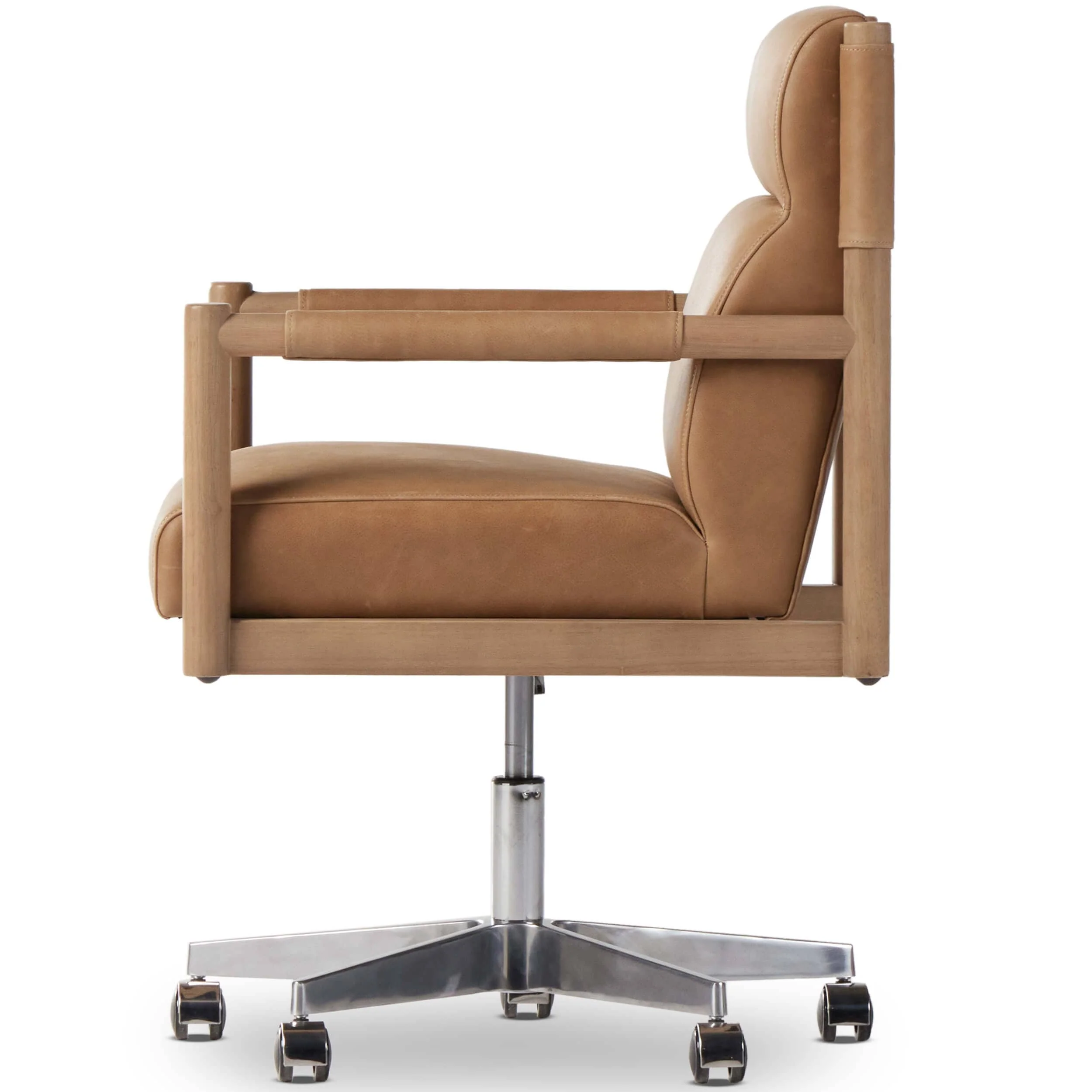 Kiano Leather Desk Chair, Palermo Drift - Image 2