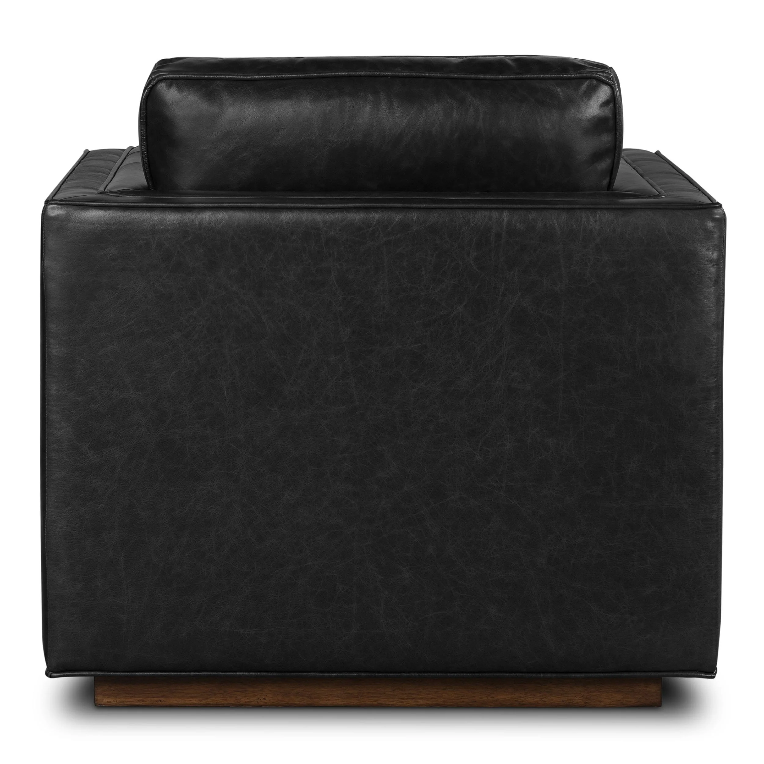 Kiera Leather Swivel Chair, Sonoma Black by Four Hands - Image 4