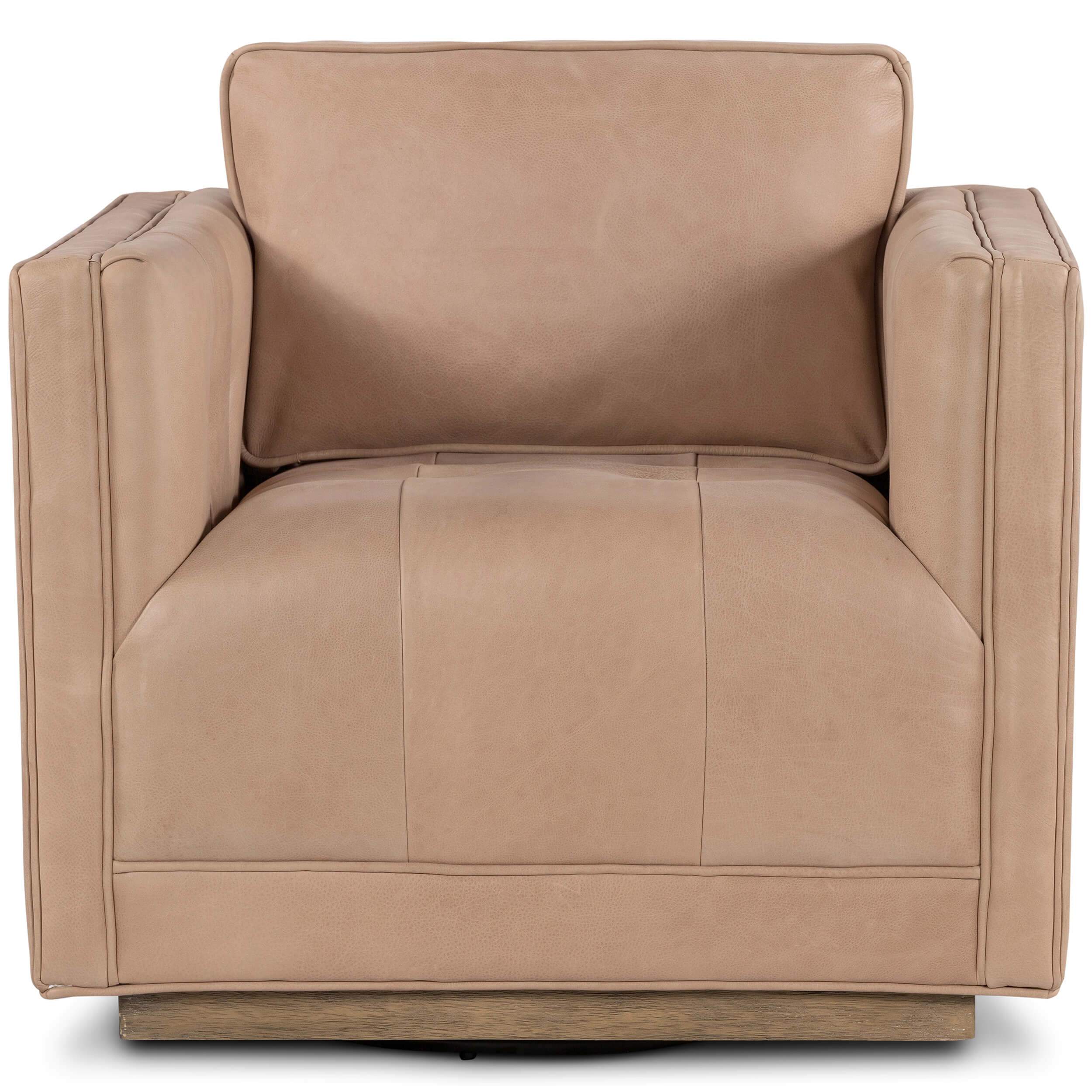 Kiera Leather Swivel, Palermo Nude by Four Hands - Image 2