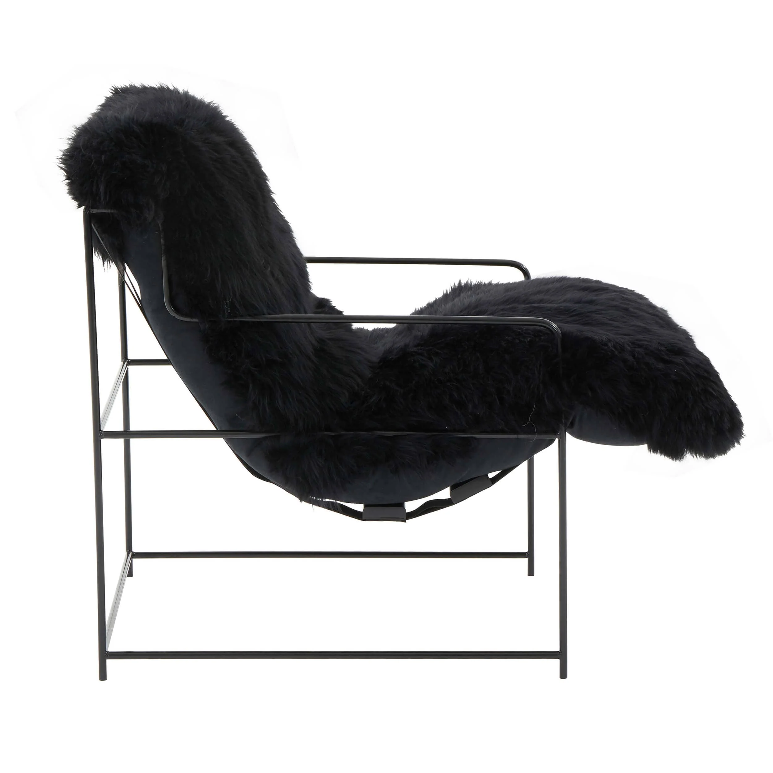 Kimi Sheepskin Chair, Black - Image 2