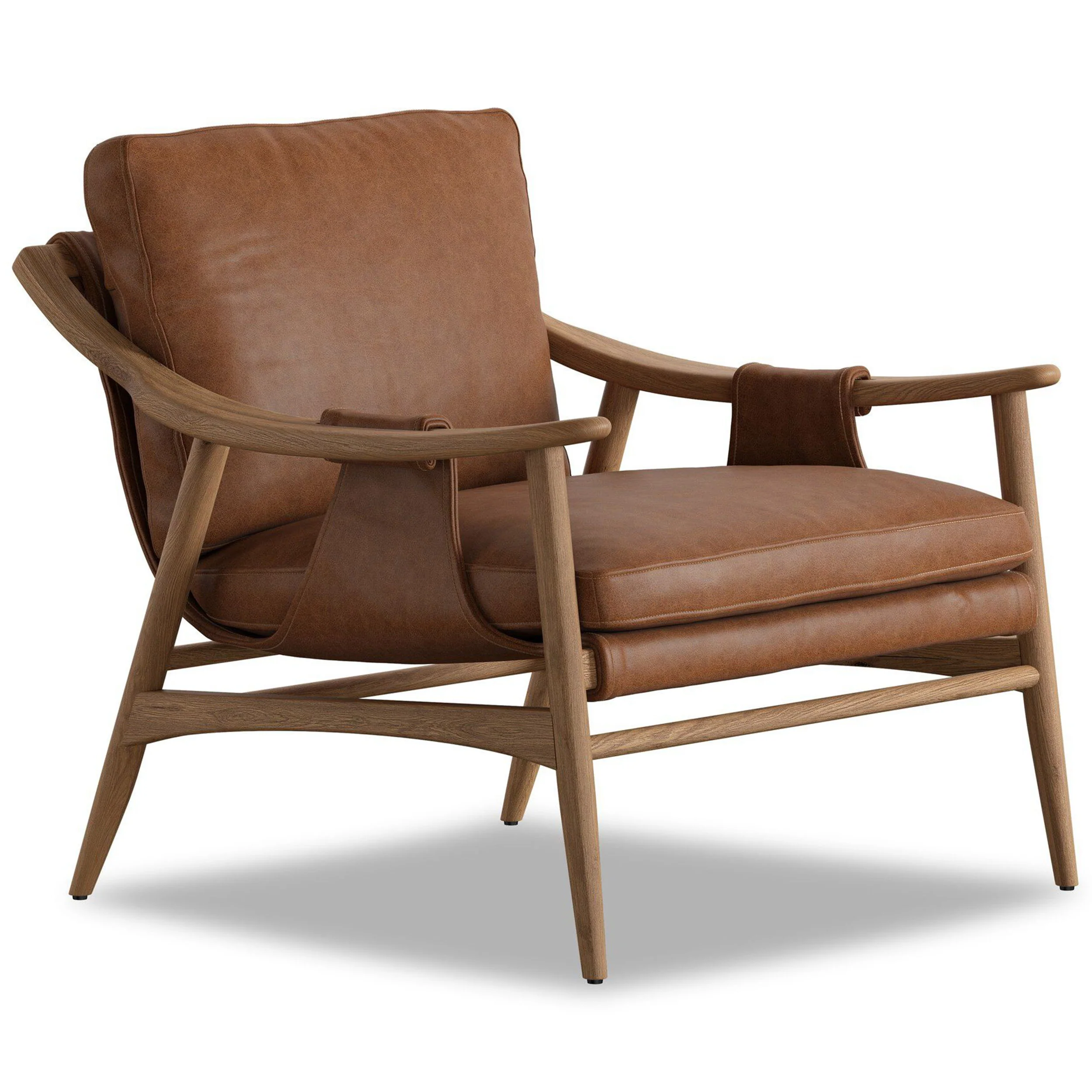 Kimmery Leather Chair, Chaps Saddle by Four Hands