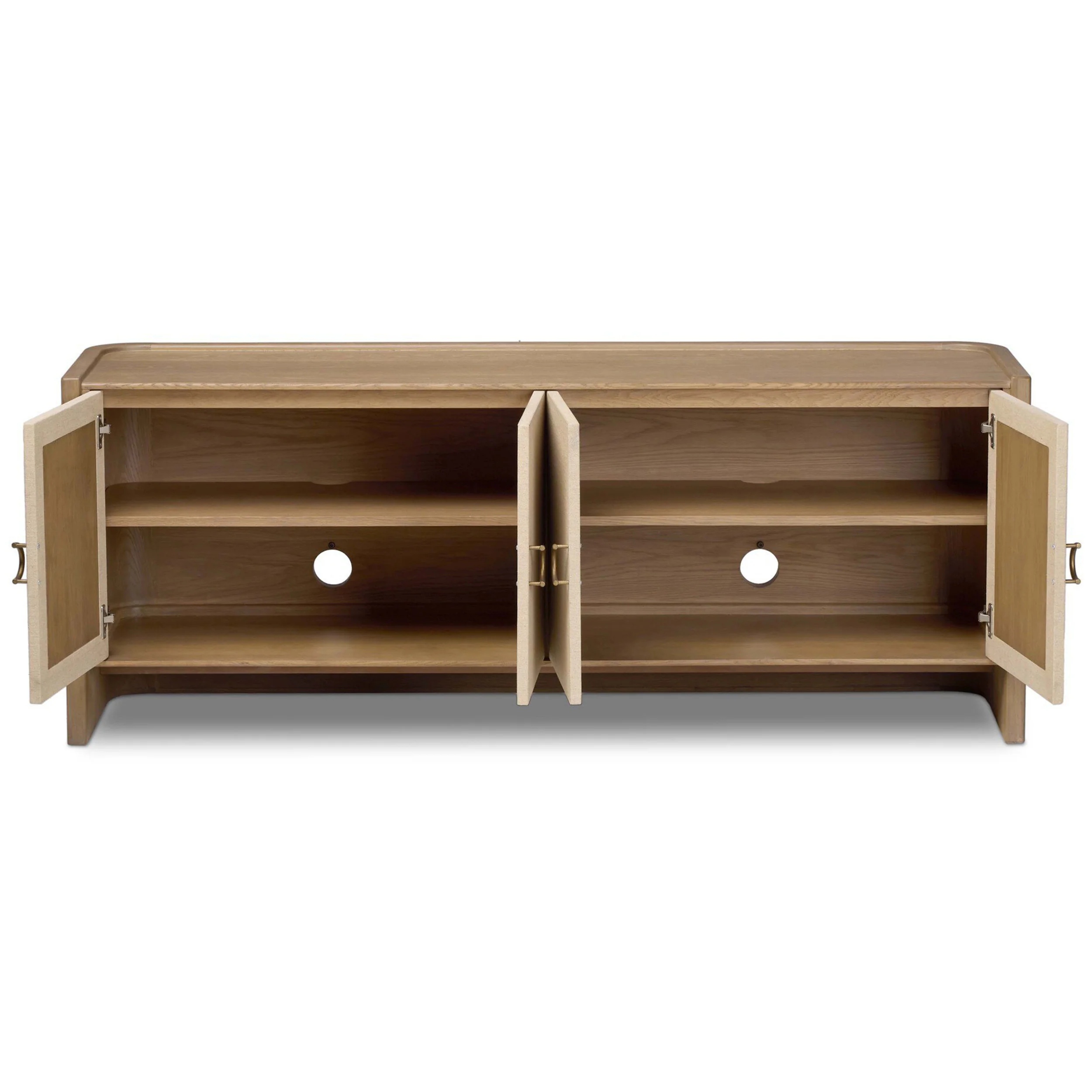 Kiran Media Console, Sandy Oak by Four Hands - Image 4
