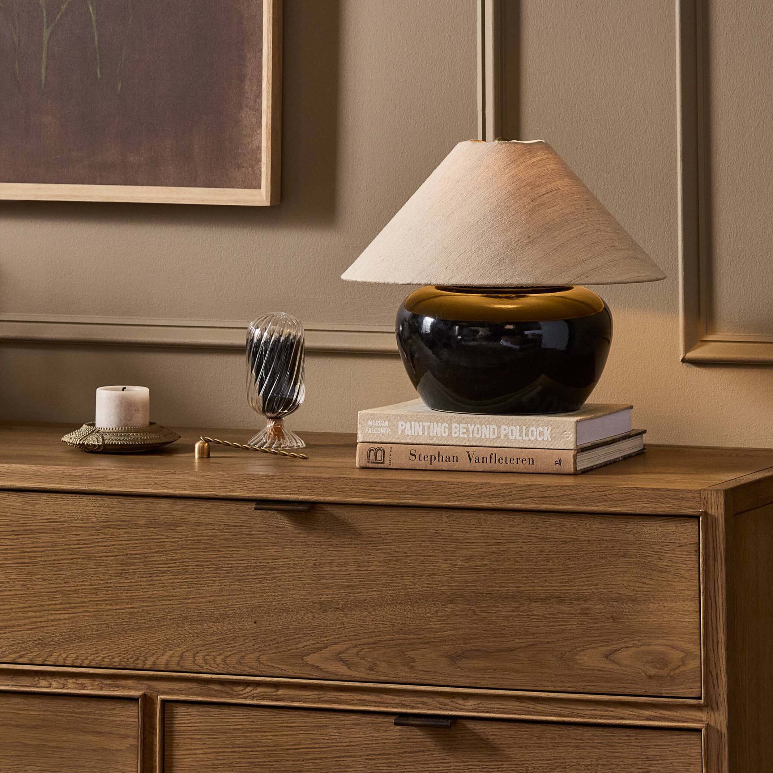 Kiyo Table Lamp, Glossy Black by Four Hands - Image 4