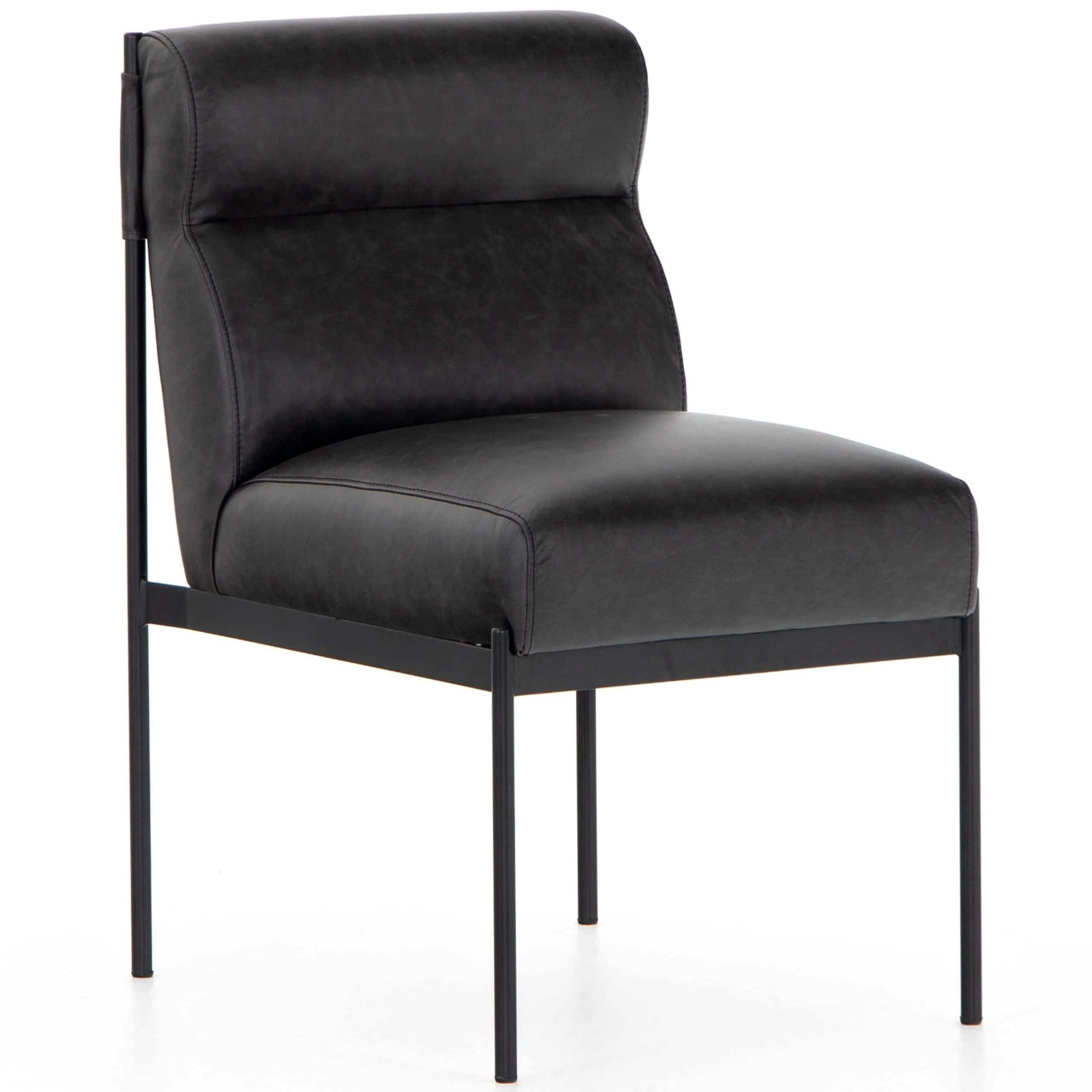 Klein Leather Dining Chair, Sonoma Black, Set of 2 by Four Hands