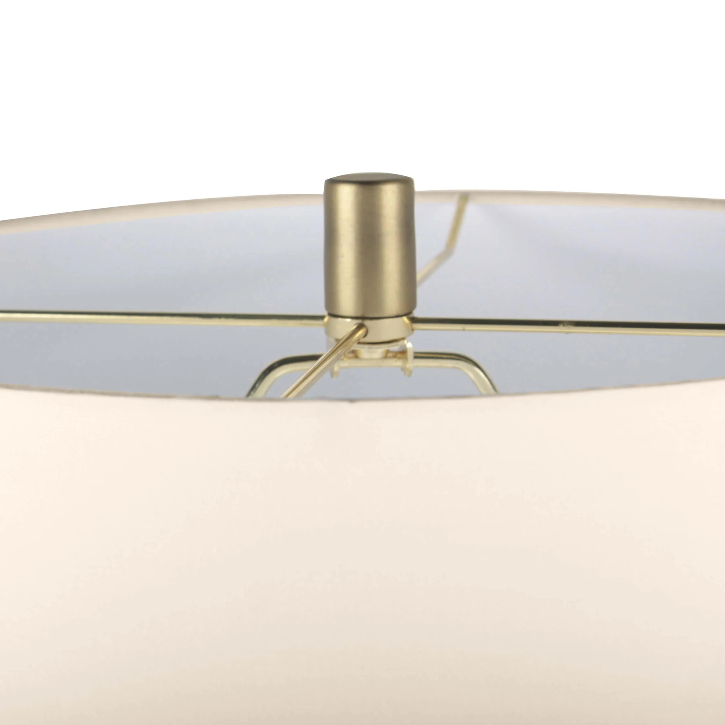 Knox Travertine Table Lamp, Gold/Ivory - Image 2