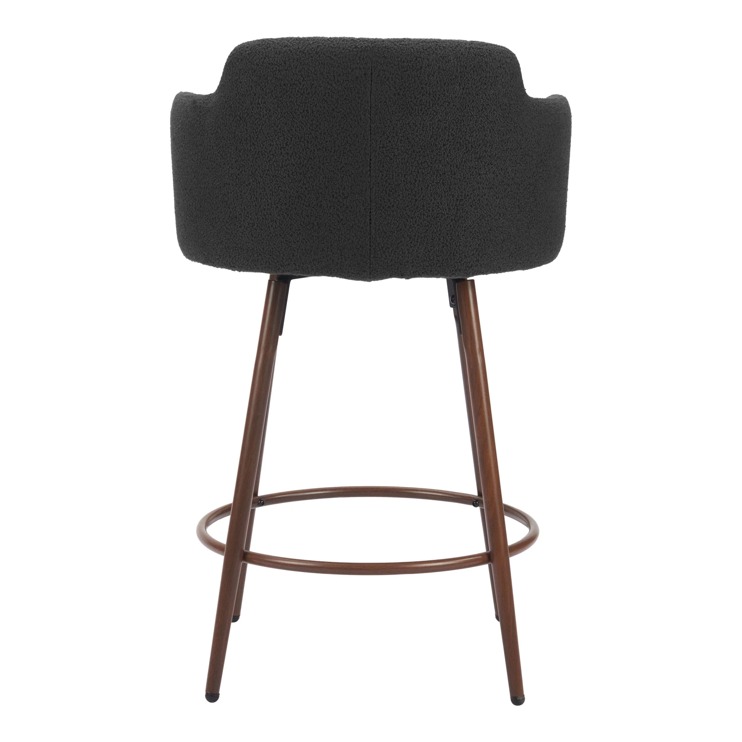 Kono Swivel Counter Stool, Black, Set of 2 - Image 5