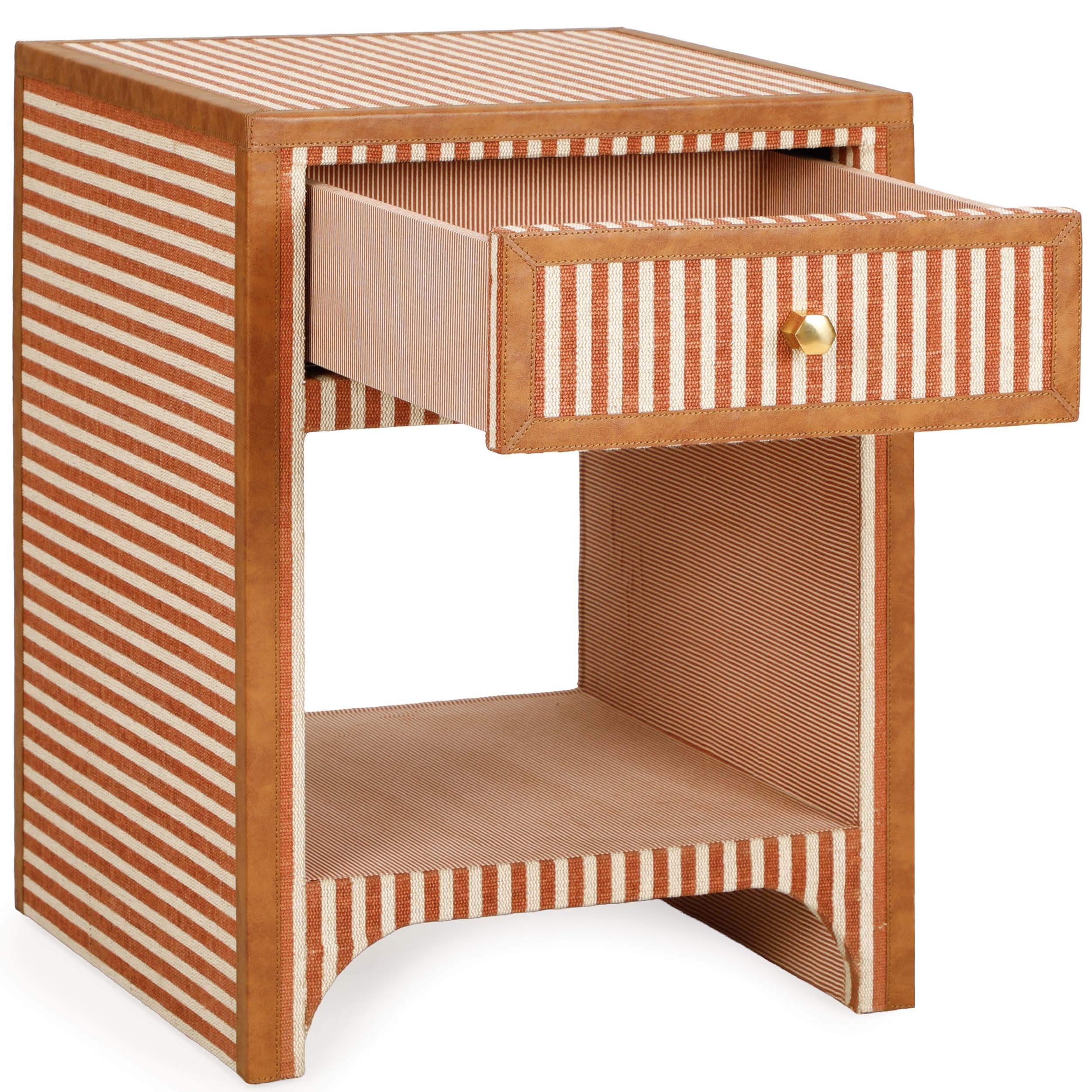 Kora 1-Drawer Nightstand, Terracotta - Image 4