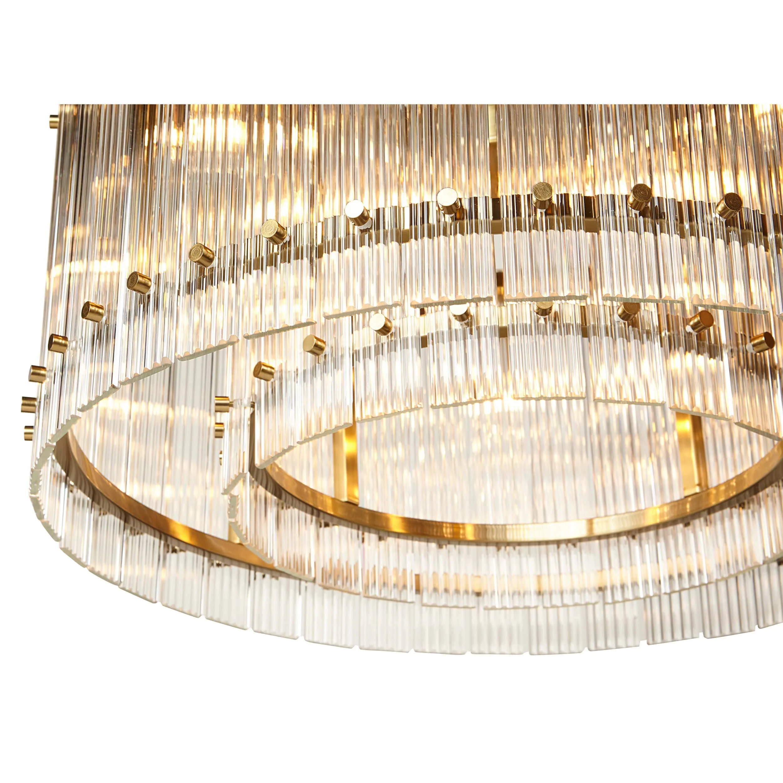 Kore Small Chandelier, Clear/Brass - Image 3
