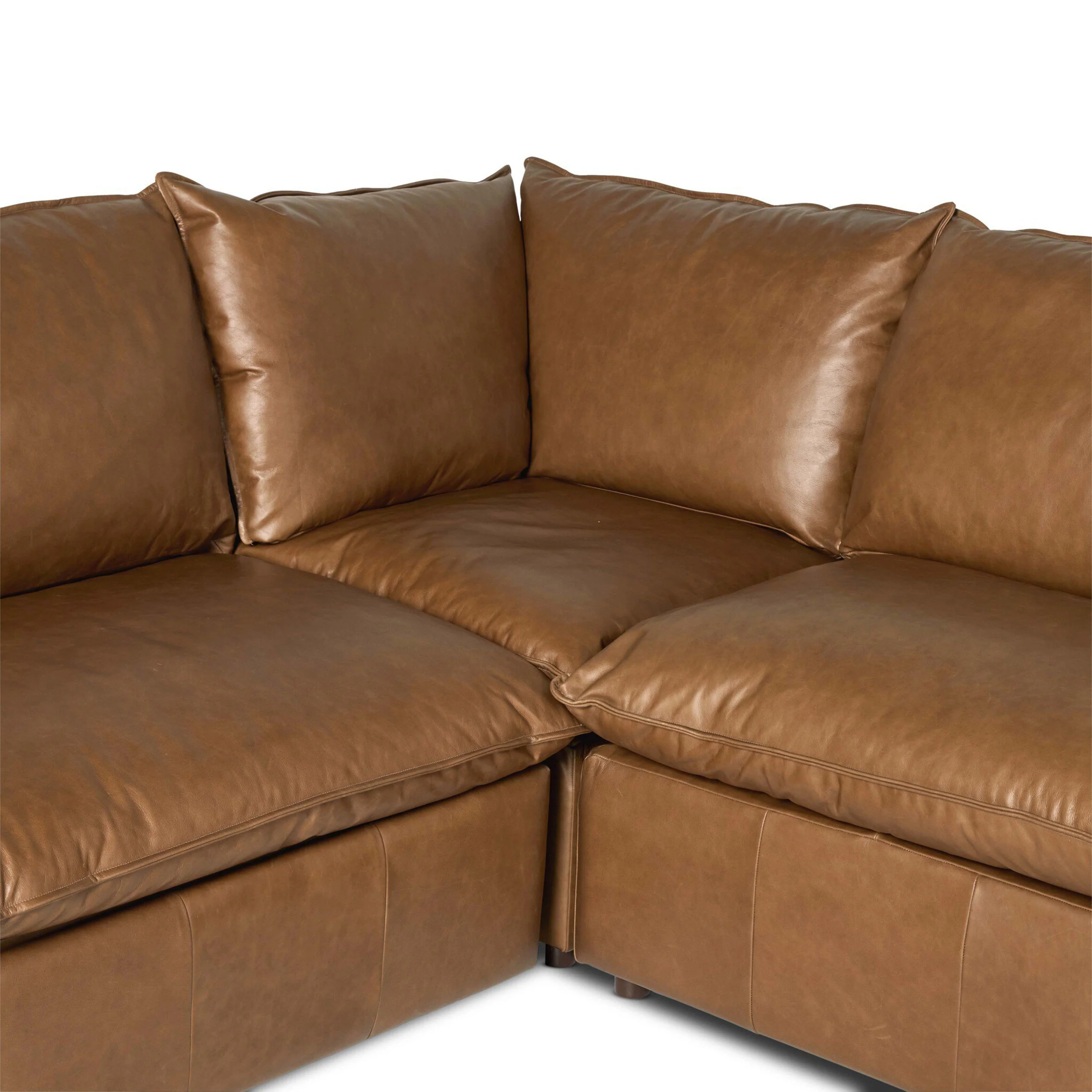 Kosa Power 5 Piece Leather Sectional, Sonoma Chestnut by Four Hands - Image 5