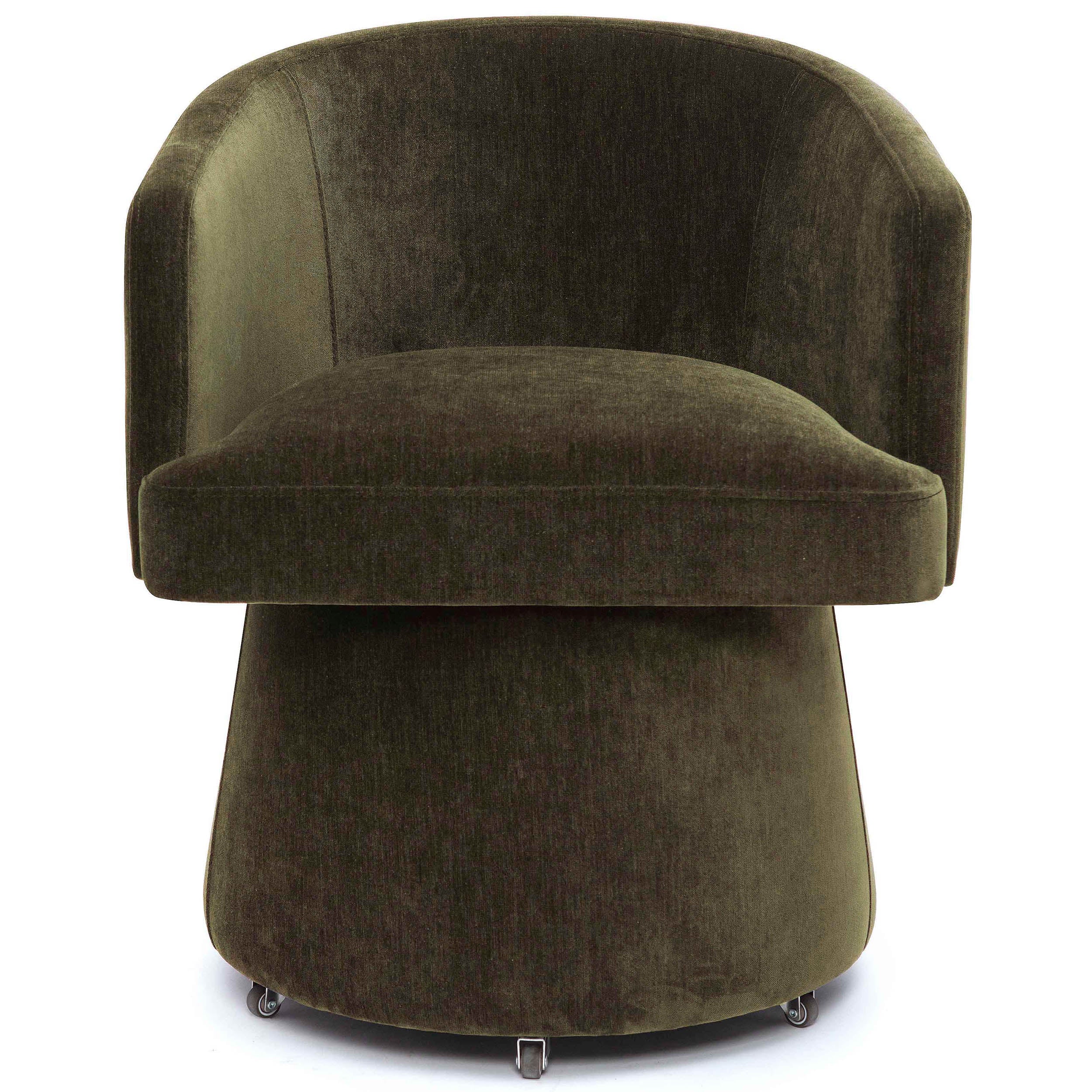 Kristen Rolling Desk Chair, Olive Green - Image 2