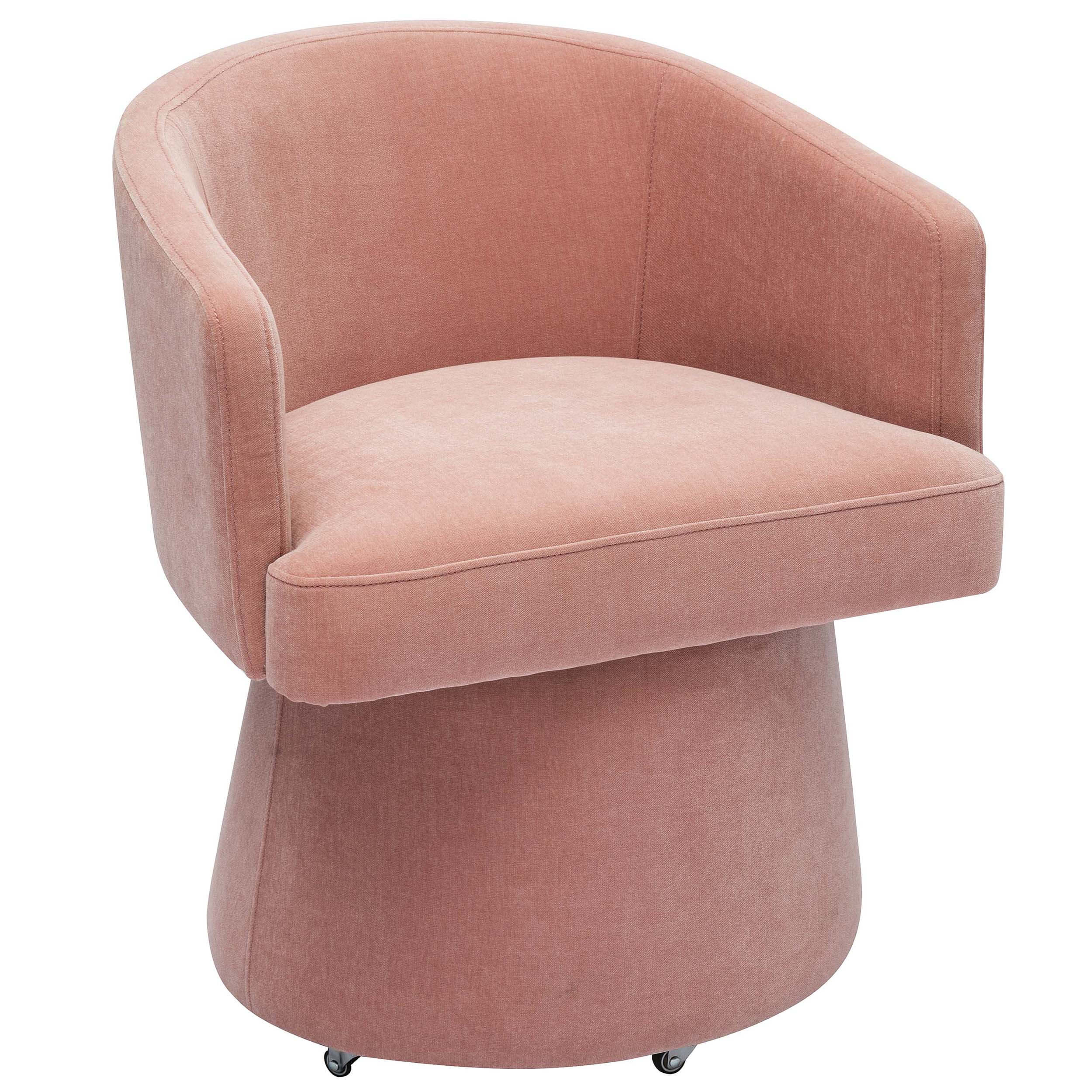 Kristen Rolling Desk Chair, Pink