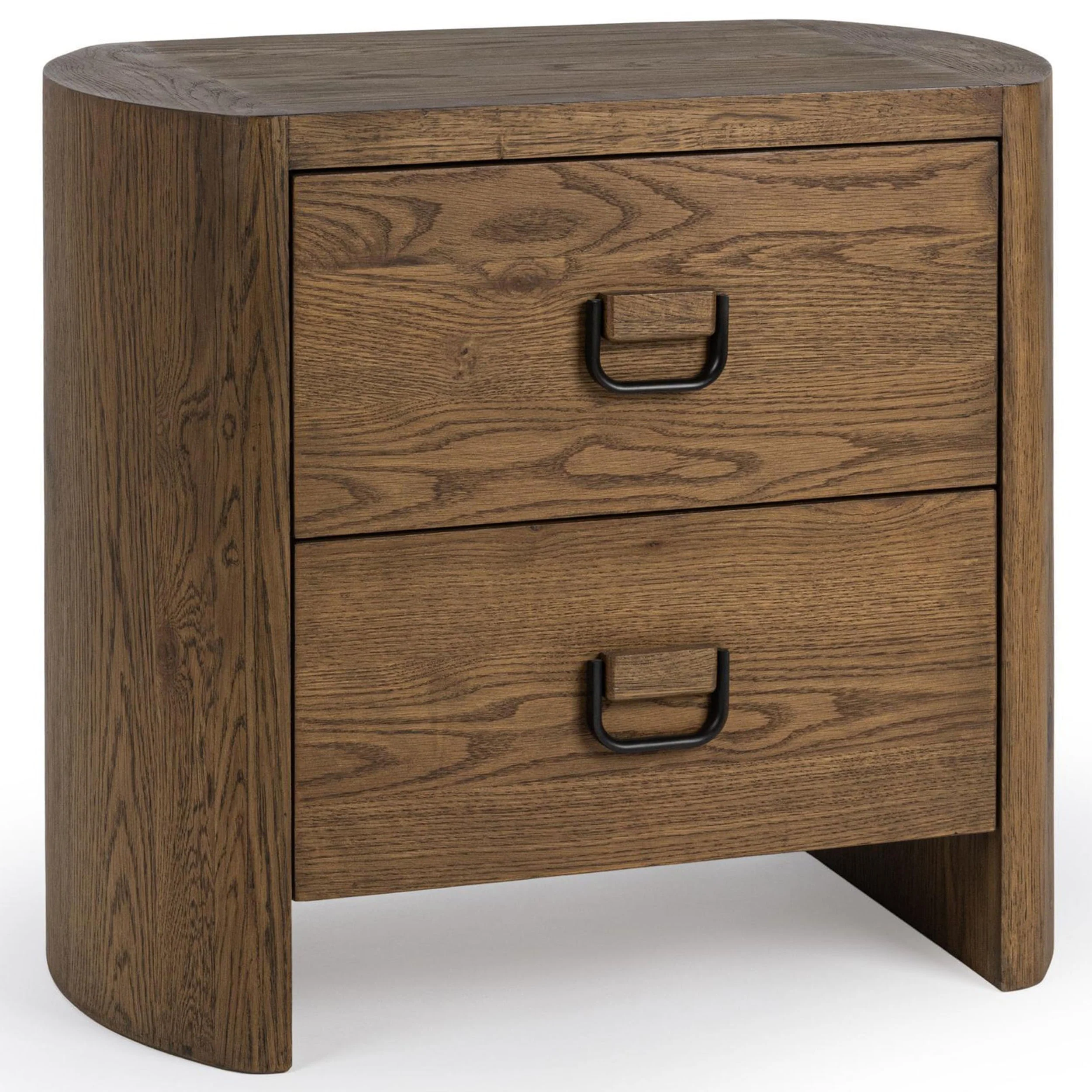 Kyrie 2 Drawer Nightstand, Tawny Brown