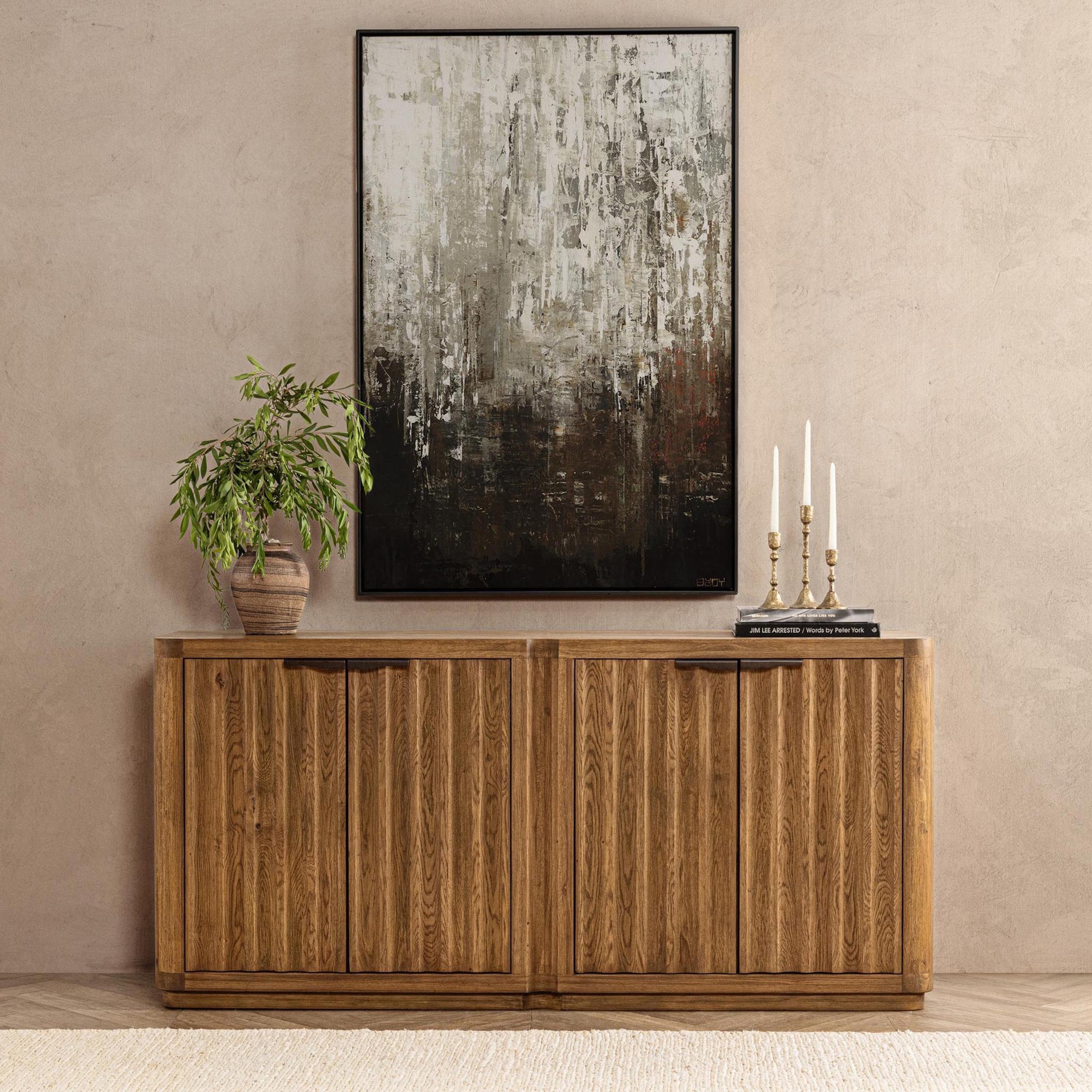 Labelle 4 Door Buffet, Tan Oak - Image 7