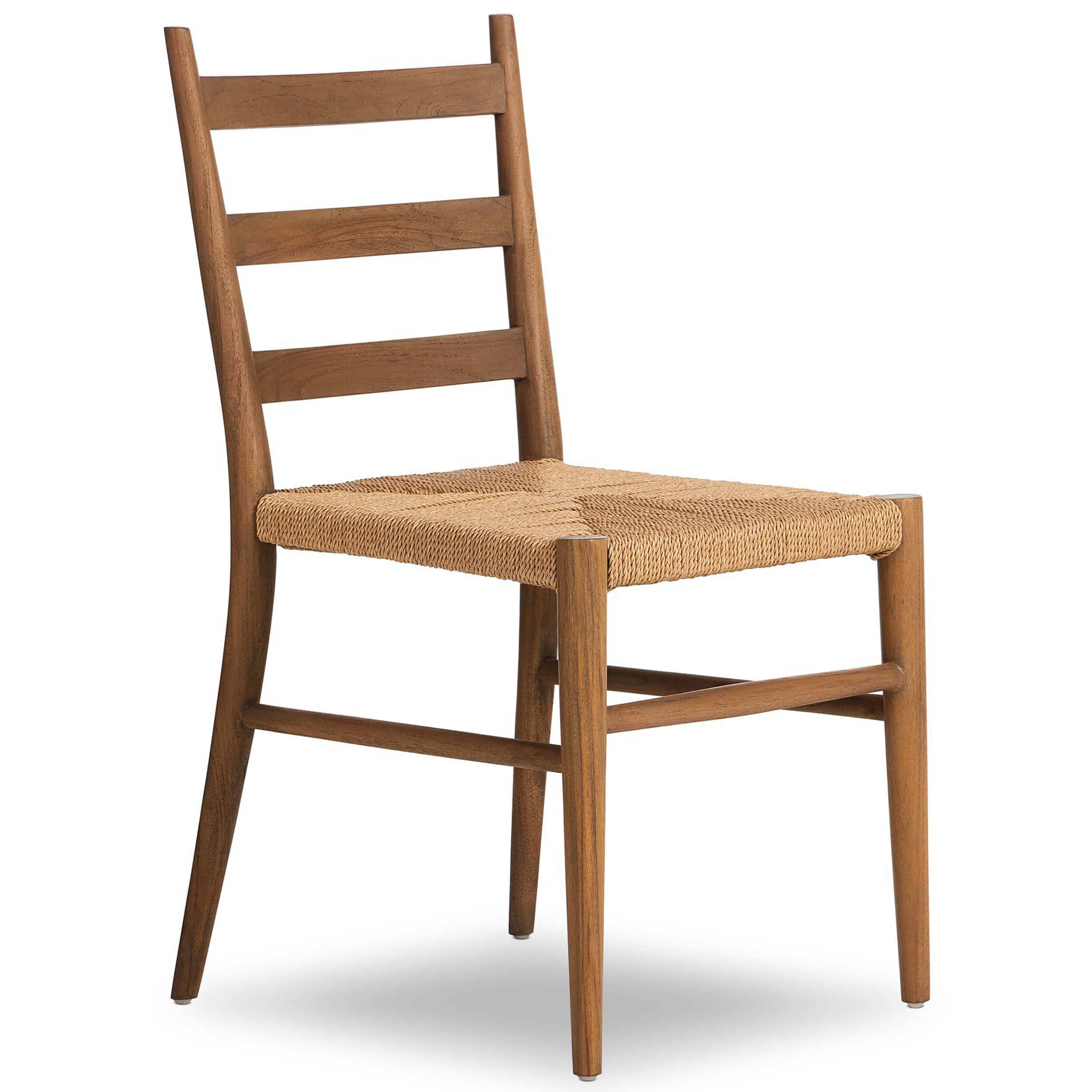 Ladder Back Outdoor Dining Chair, Toasted Brown, Set of 2 by Four Hands