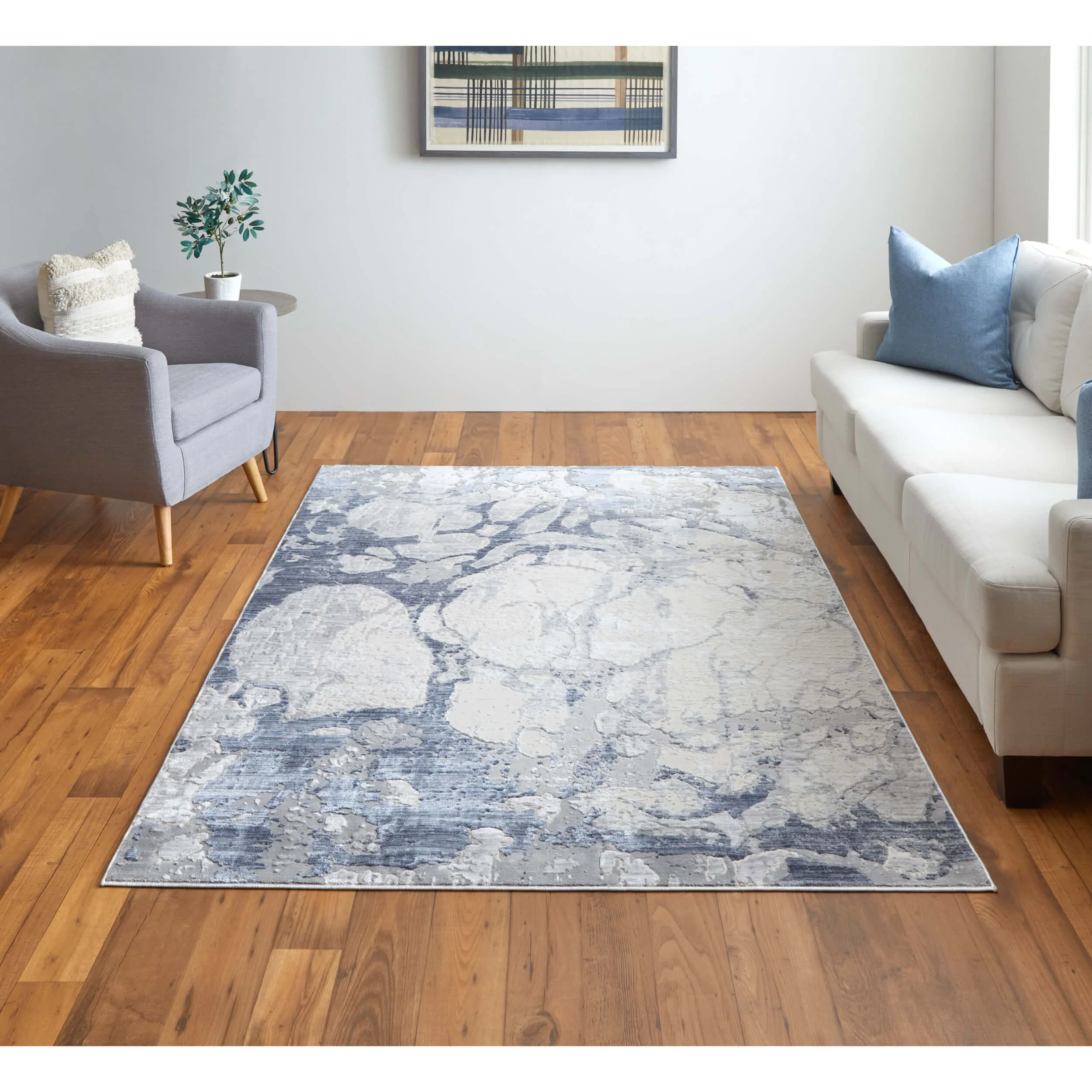 Feizy Rug Laina 39G8F, Blue - Image 4