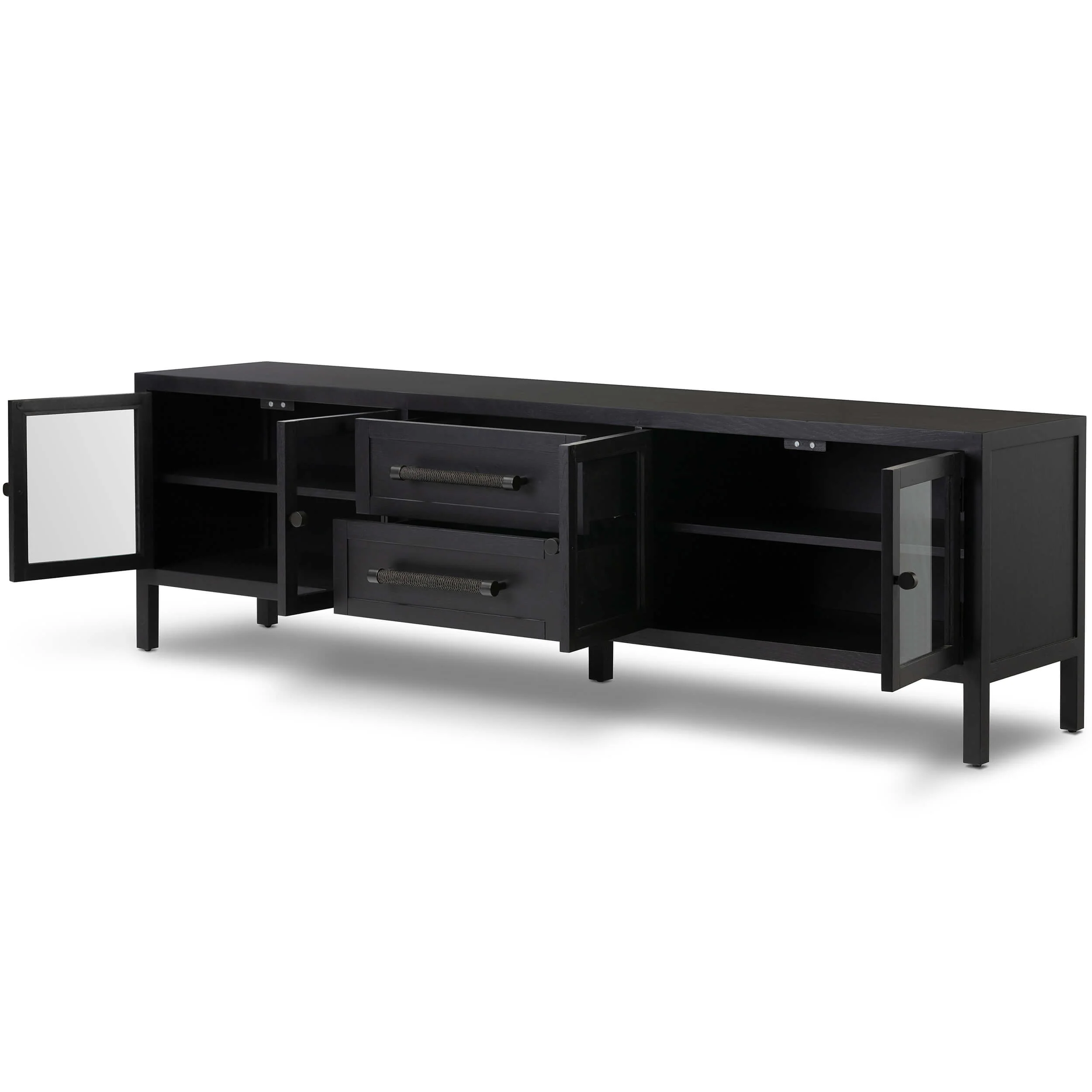 Laker Media Console, Black by Four Hands - Image 5