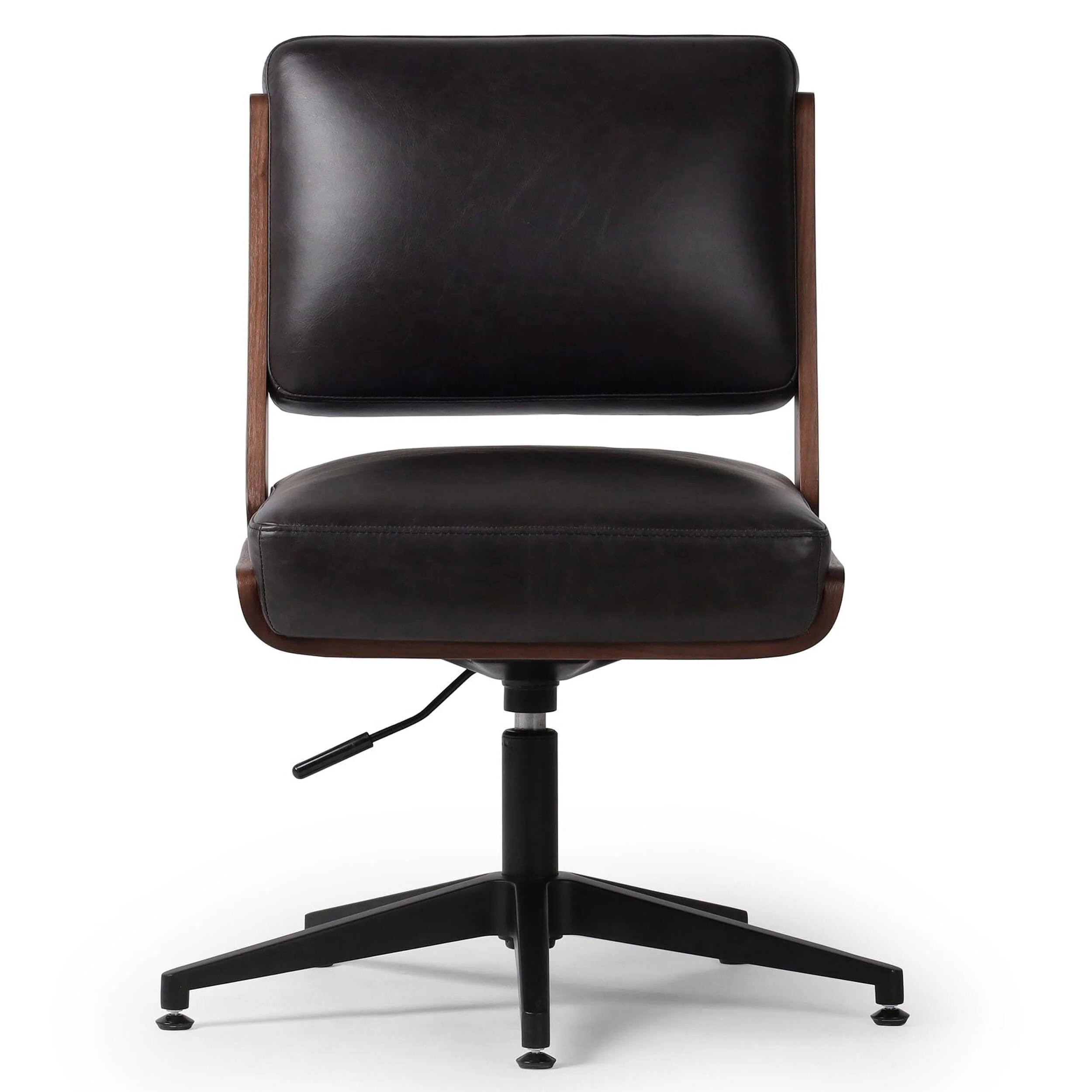 Landon Leather Desk Chair, Sonoma Black by Four Hands - Image 3
