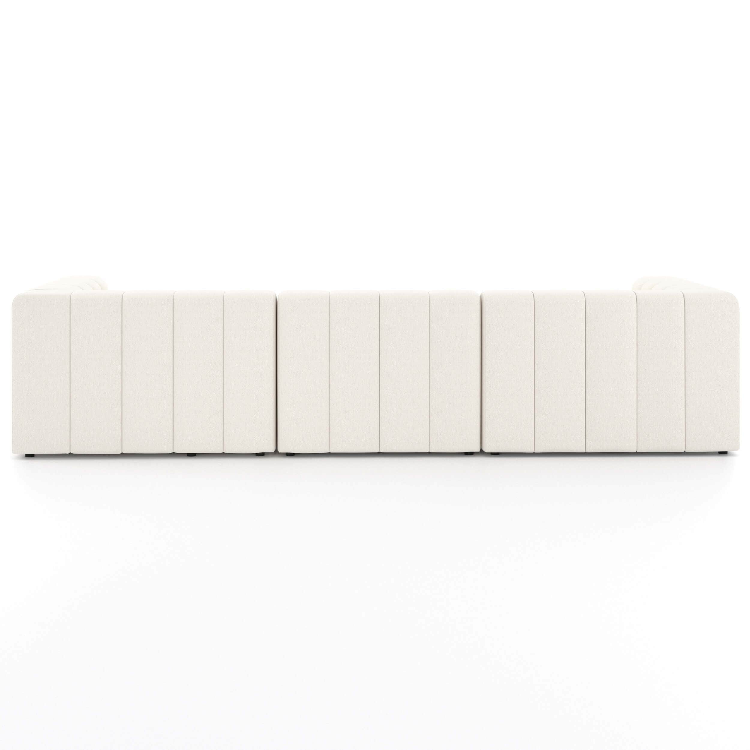 Langham Channeled 3 Piece Sectional, Fayette Cloud - Image 4