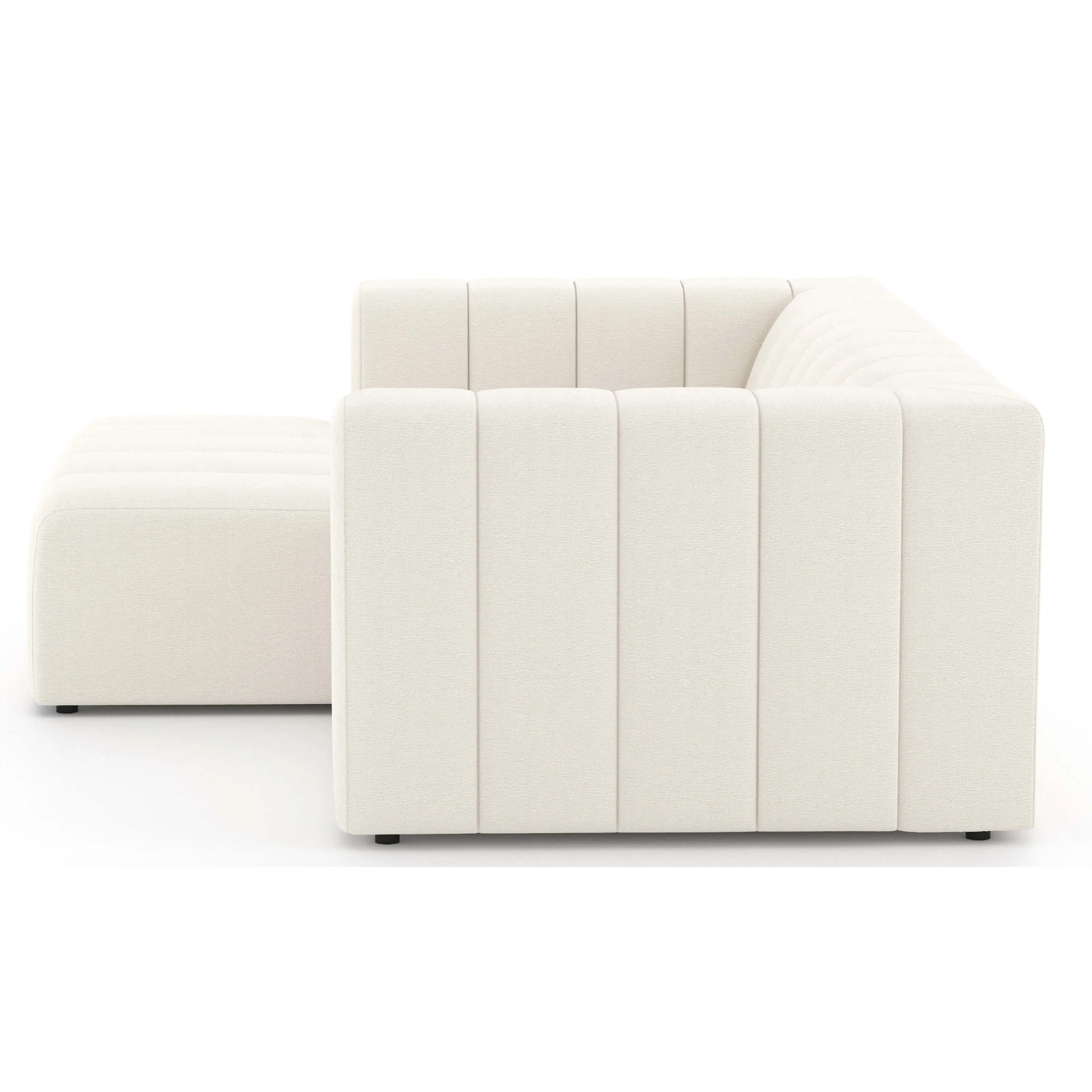 Langham Channeled Sectional, Fayette Cloud by Four Hands - Image 6