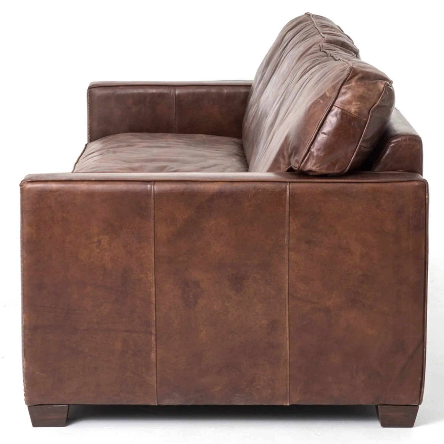 Larkin 88" Leather Sofa, Cigar by Four Hands - Image 3