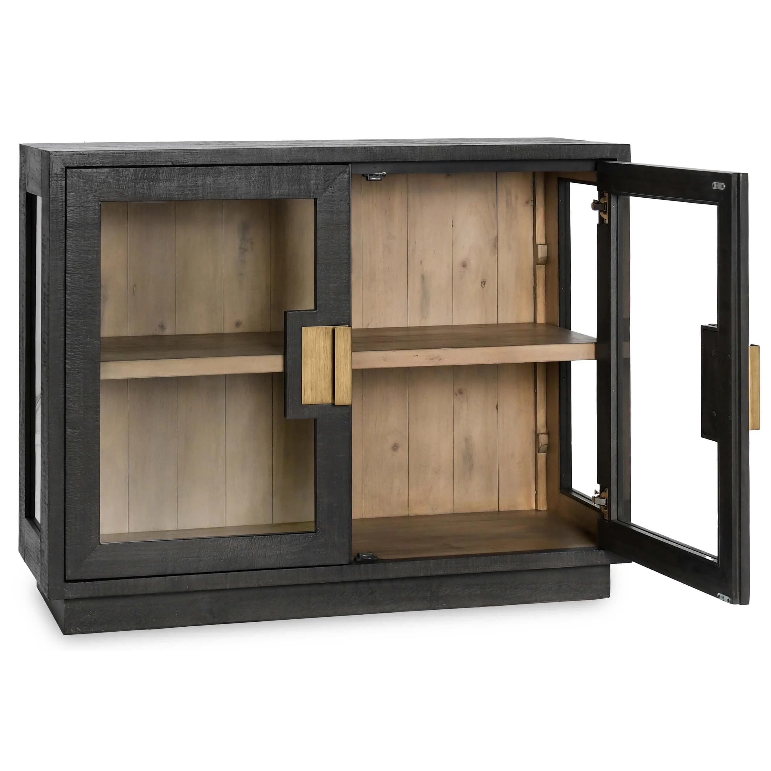 Larson 2 Door Cabinet, Carbon Black - Image 4
