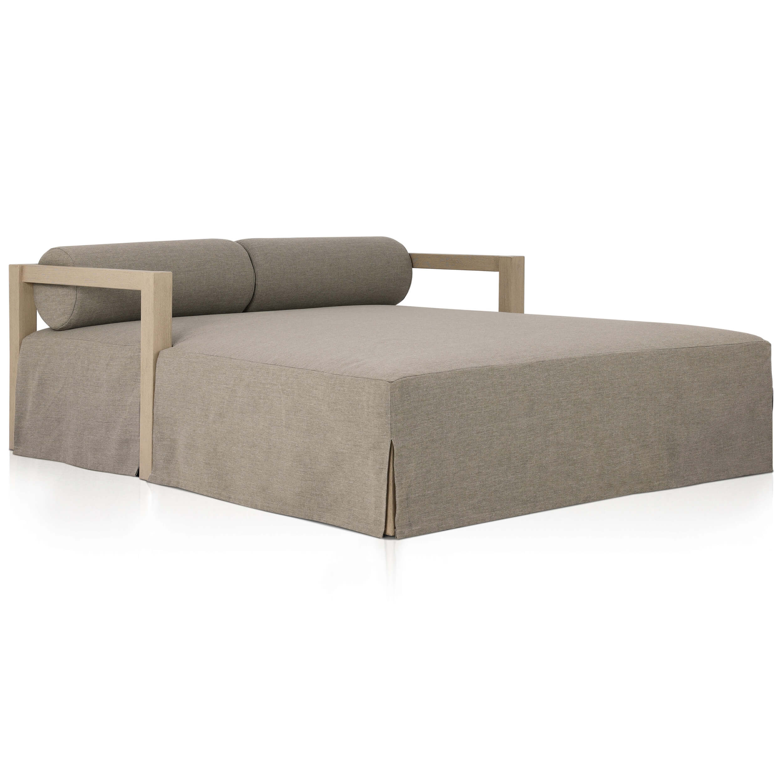 Laskin Outdoor Daybed, Alessi Fawn/Washed Brown by Four Hands