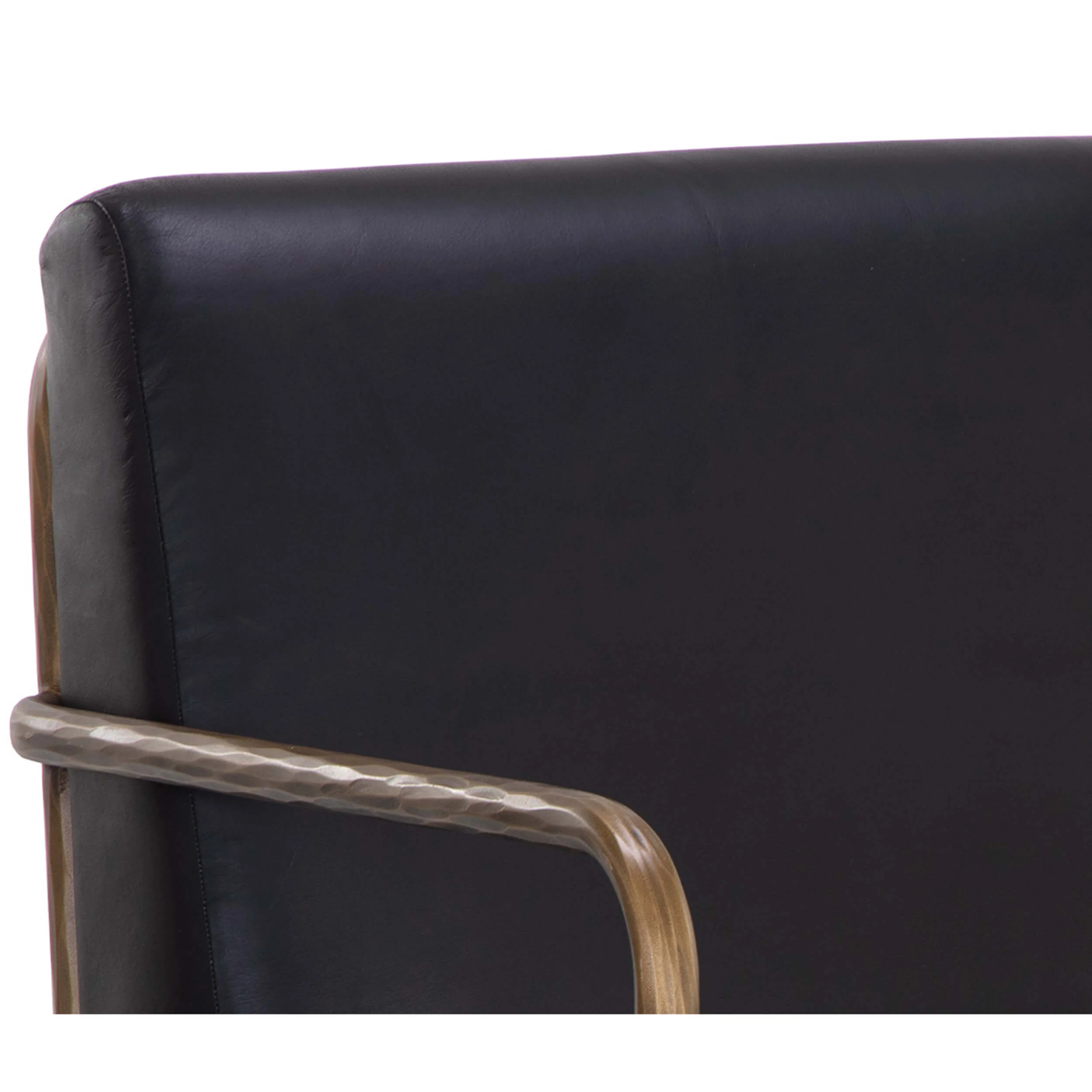 Lathan Leather Chair, Charcoal Black - Image 4