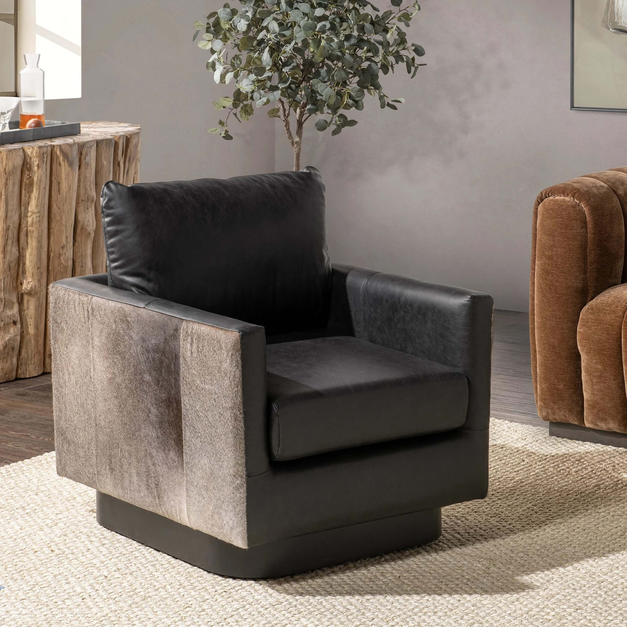 Lathe Swivel Chair, Rustic Shadow - Image 5