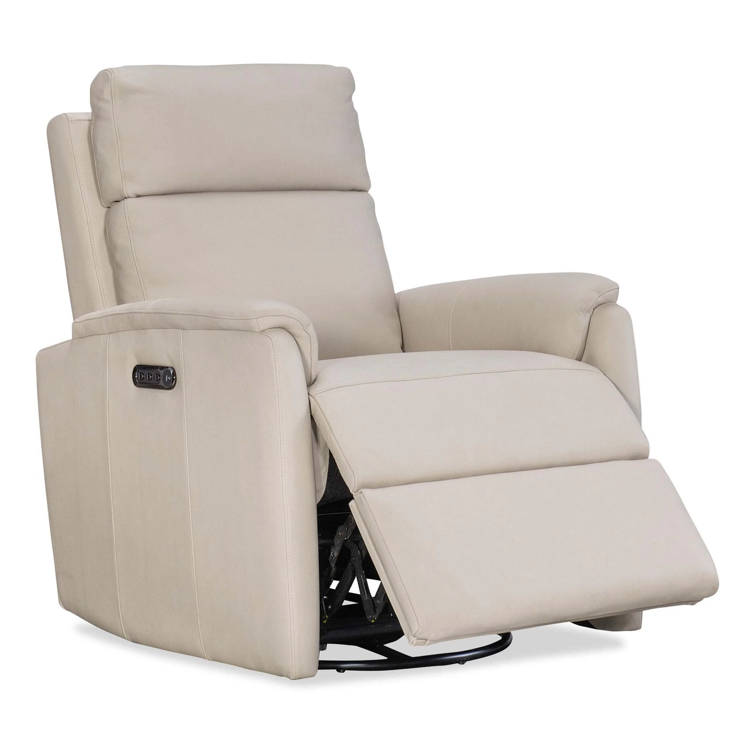 Latitudes Leather Power Swivel Recliner, Trinity Ivory - Image 5