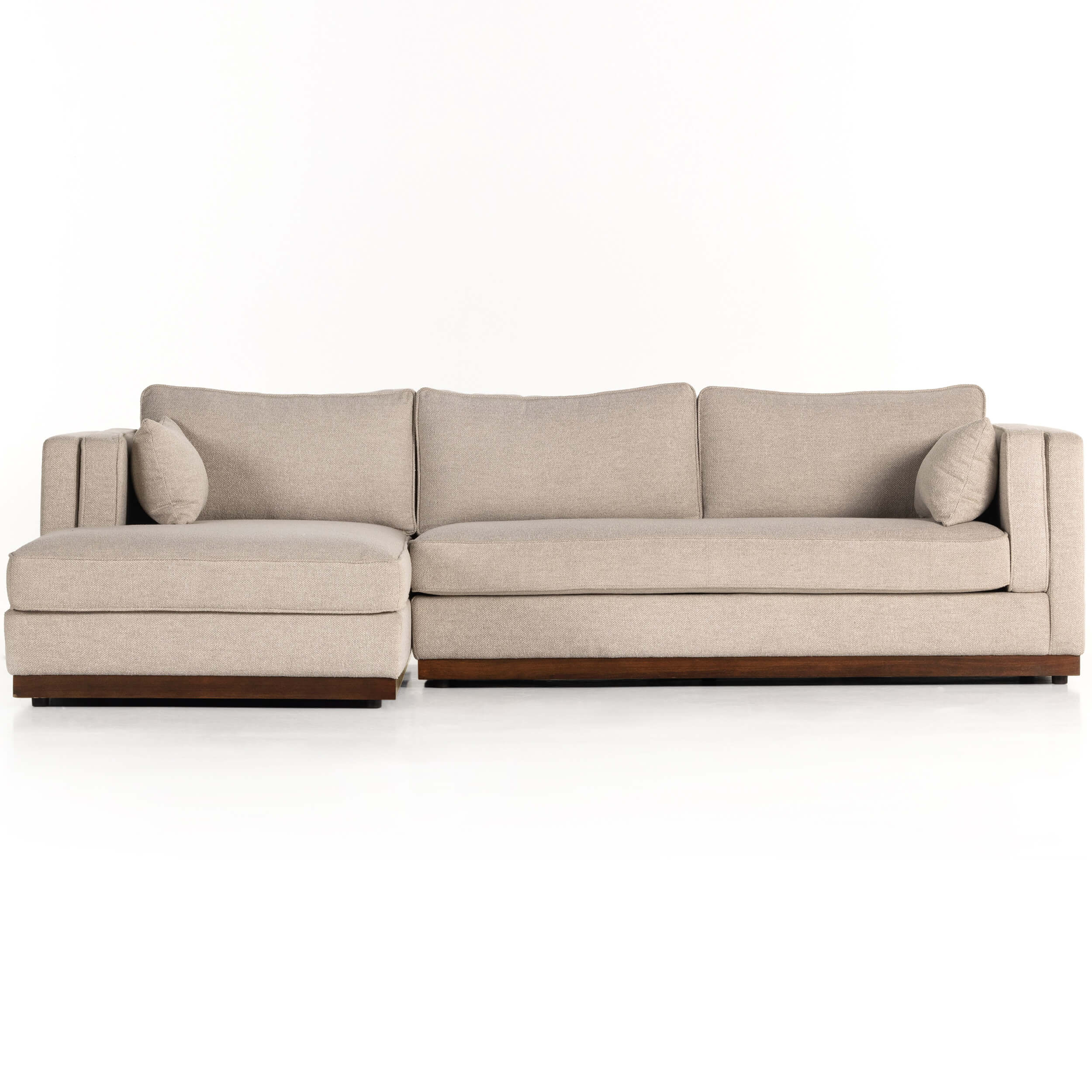 Lawrence 2 Piece Sectional w/Chaise, Nova Taupe by Four Hands - Image 2