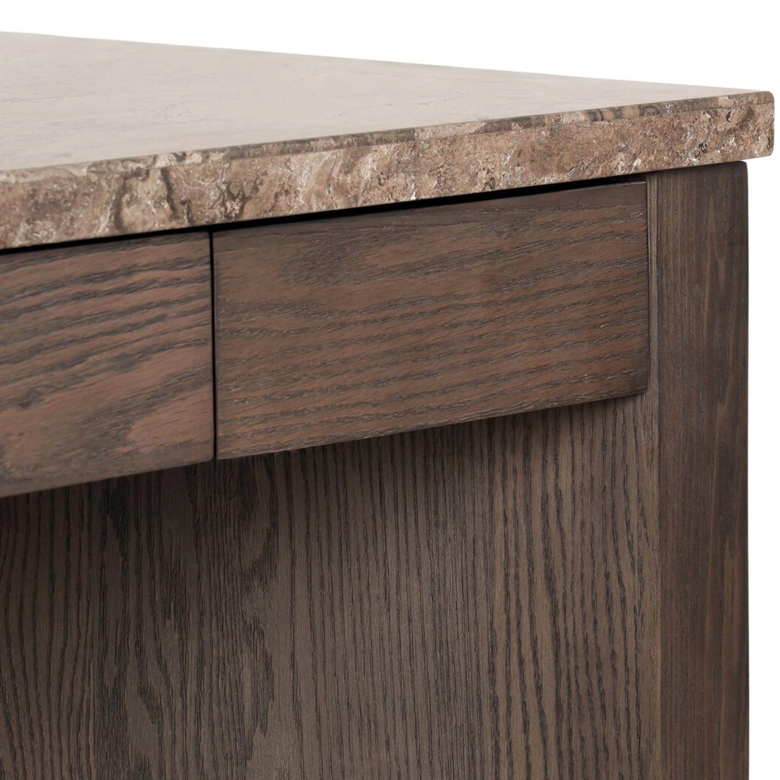 Lawson Desk, Warm Grey Marble by Four Hands - Image 4