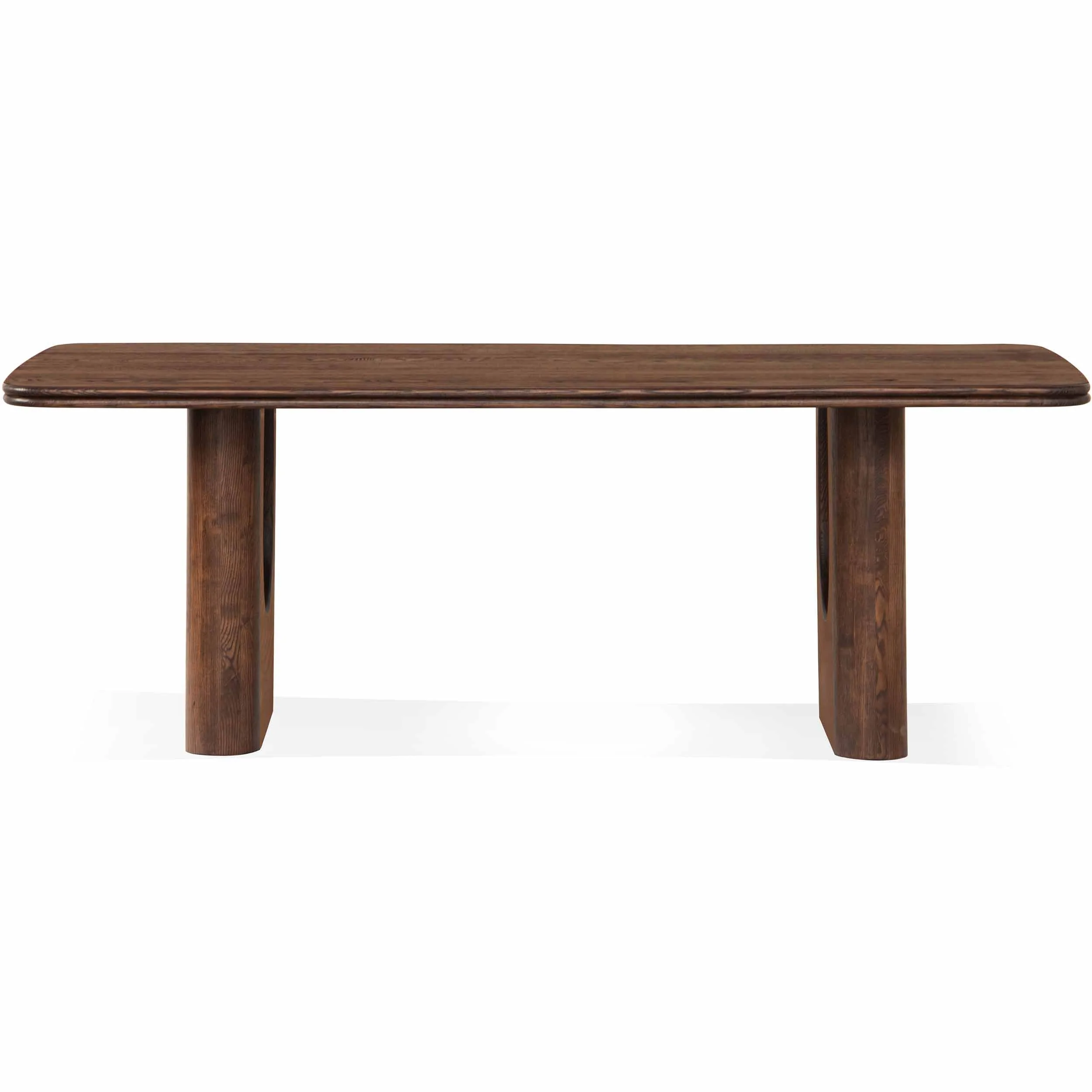 Layered Dining Table, Mud Brown - Image 2